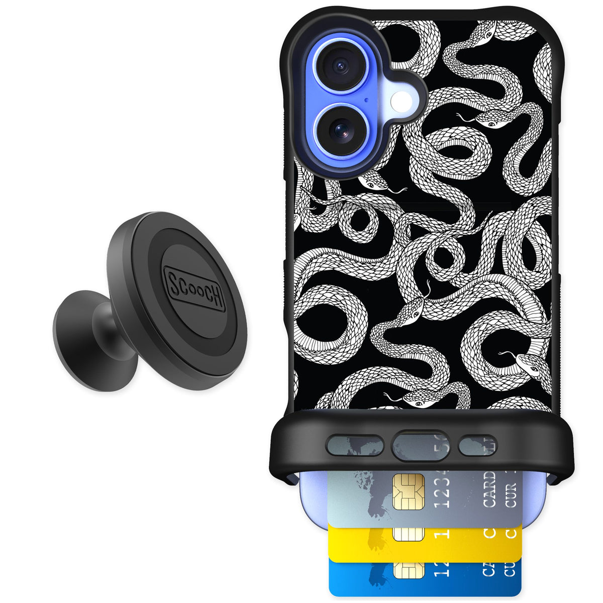 Scooch Wingmate Snakes for iPhone 16 — Starter Bundle