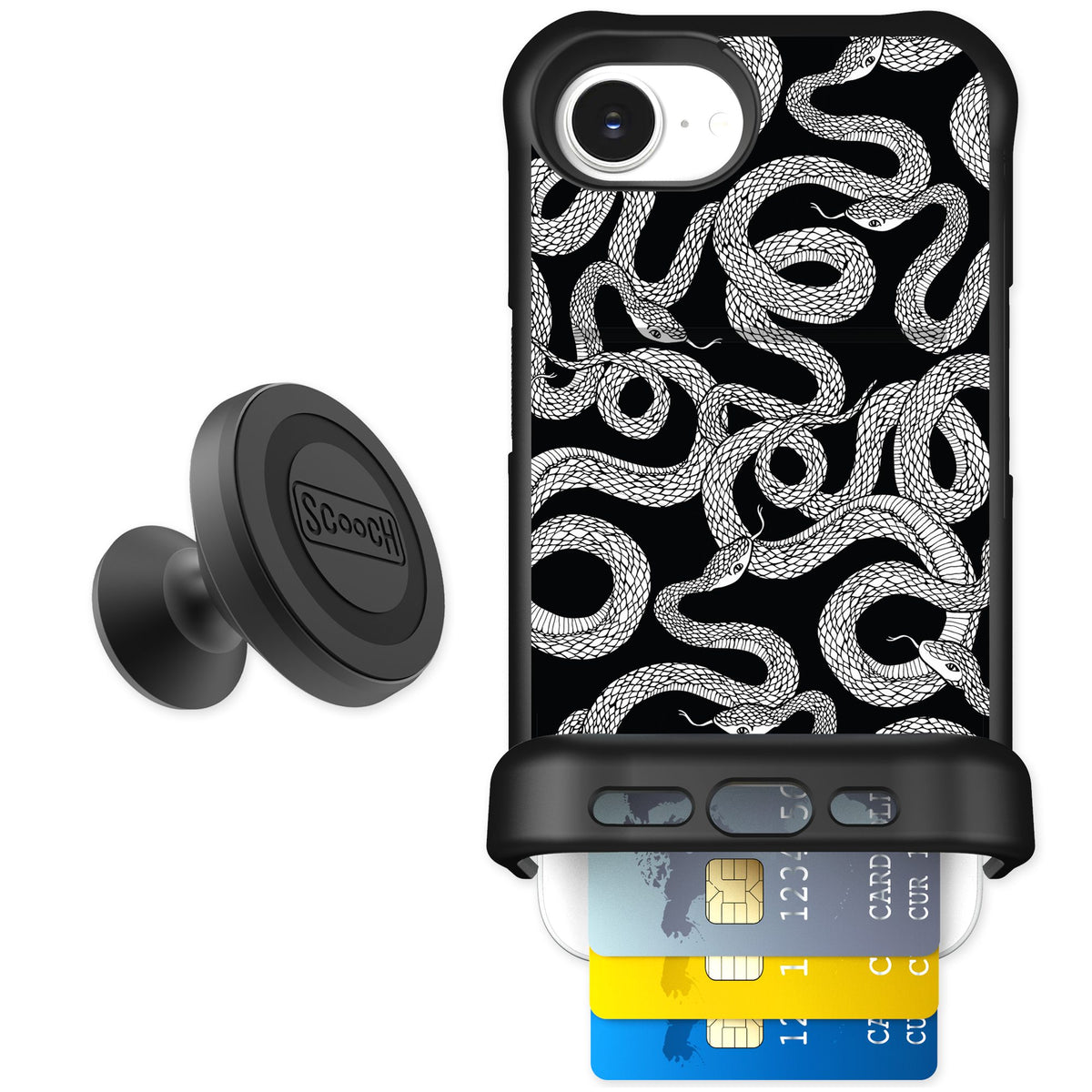Scooch Wingmate Snakes for iPhone 16e — Starter Bundle
