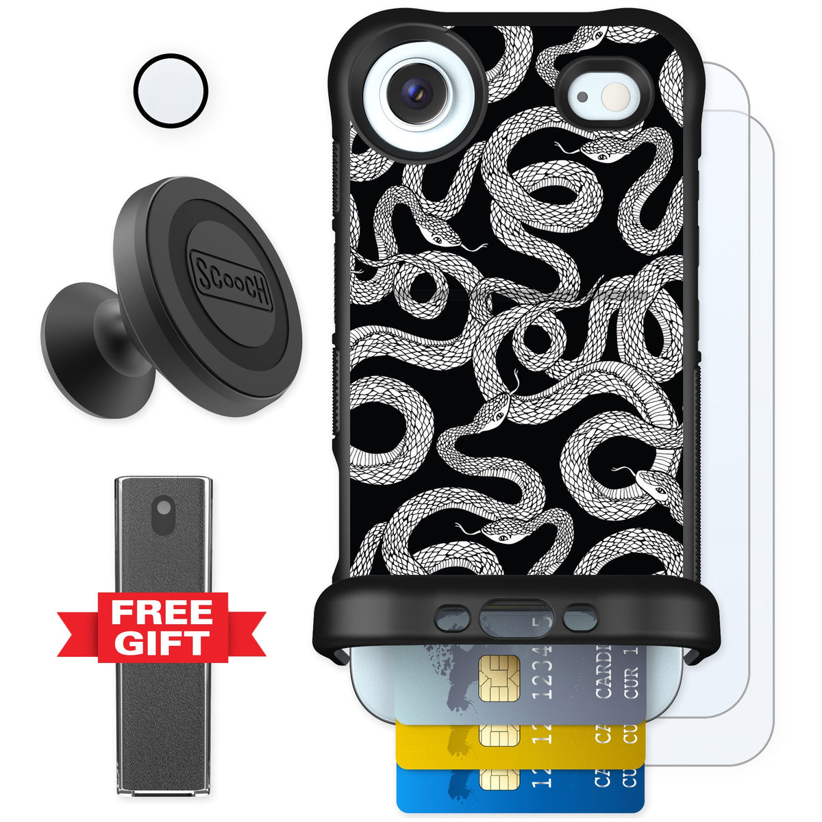 Scooch Wingmate Snakes for iPhone Air — Defender Bundle