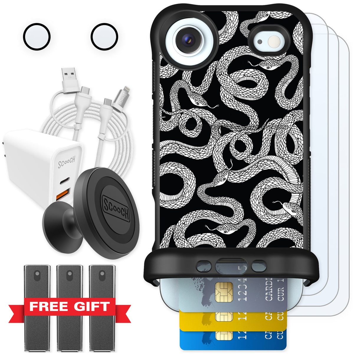 Scooch Wingmate Snakes for iPhone Air — Ultimate Bundle