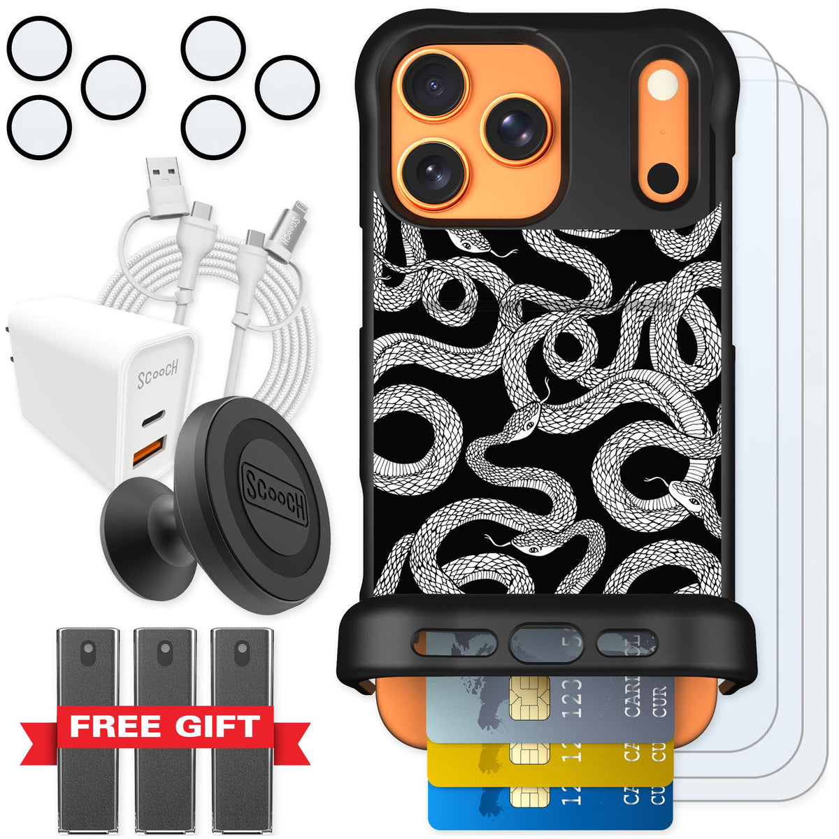Scooch Wingmate Snakes for iPhone 17 Pro Max — Ultimate Bundle
