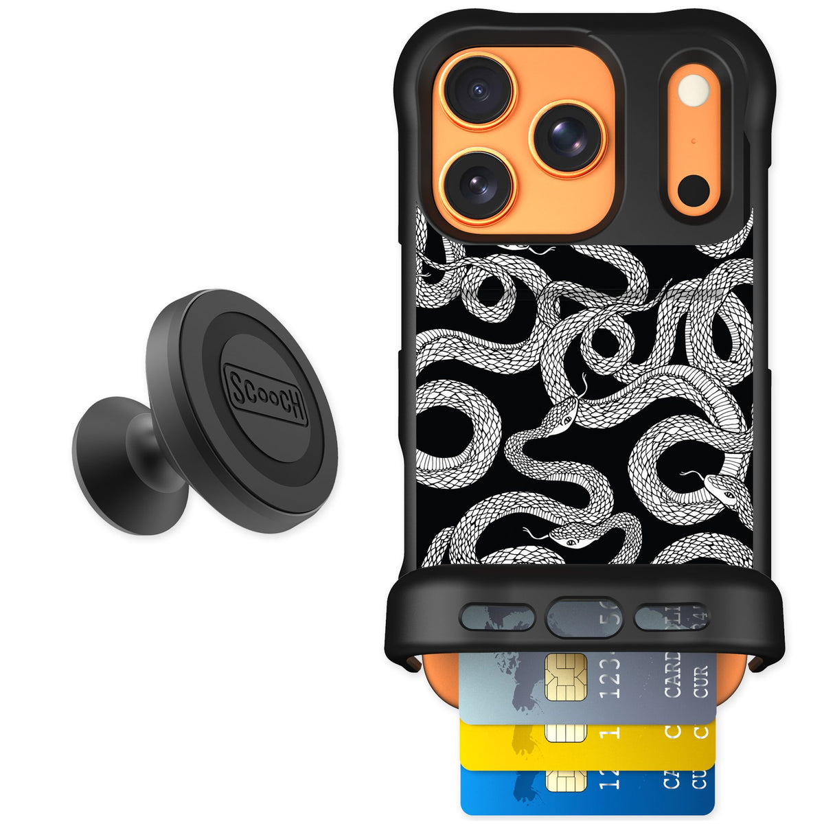 Scooch Wingmate Snakes for iPhone 17 Pro — Starter Bundle