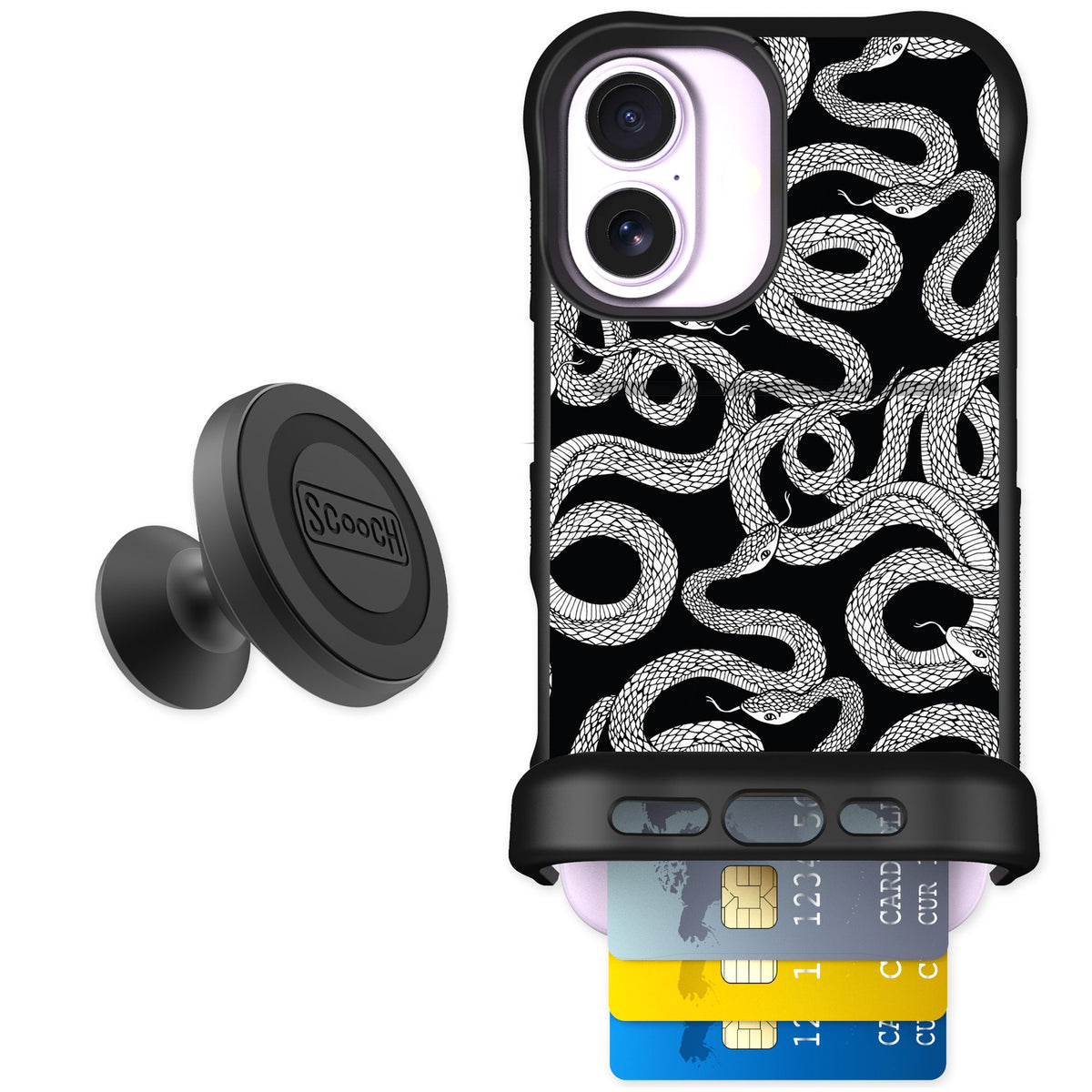 Scooch Wingmate Snakes for iPhone 17 — Starter Bundle