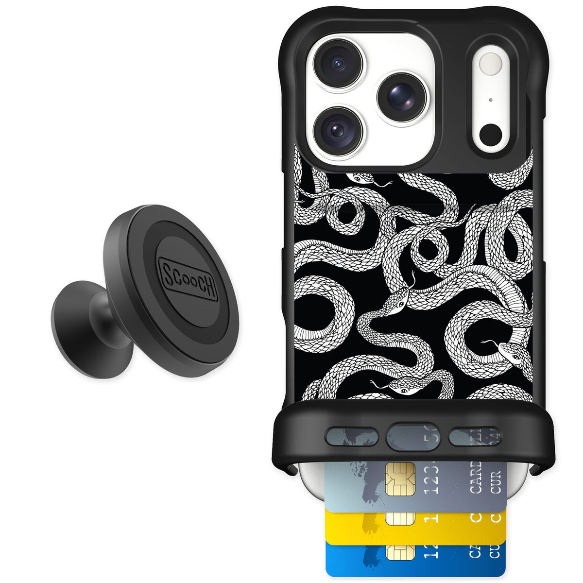 Scooch Wingmate Snakes for iPhone 18 Pro — Starter Bundle