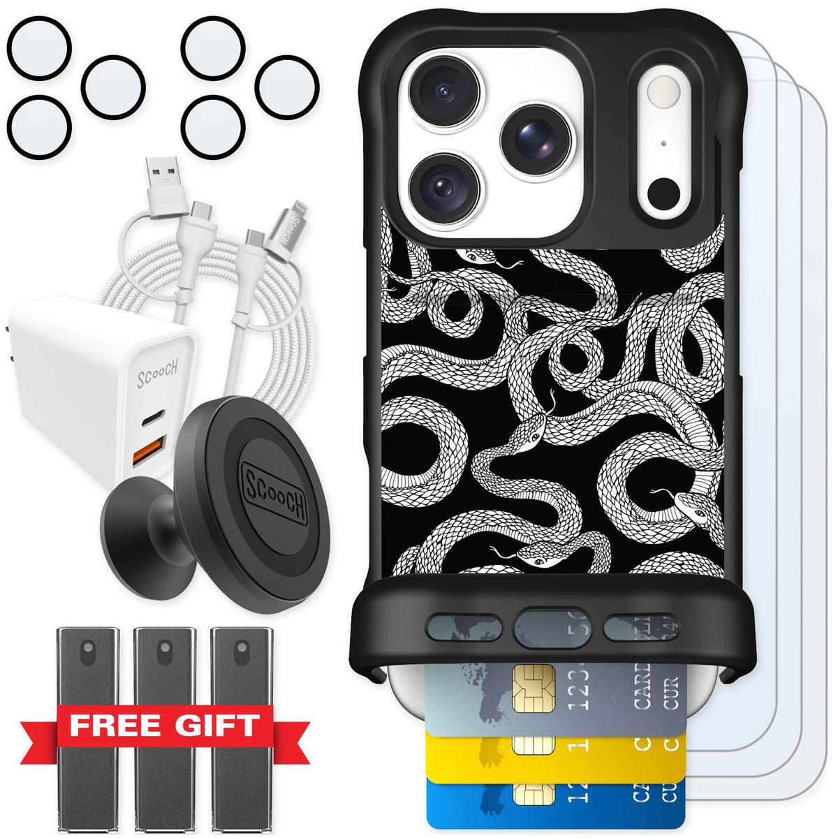 Scooch Wingmate Snakes for iPhone 18 Pro — Ultimate Bundle