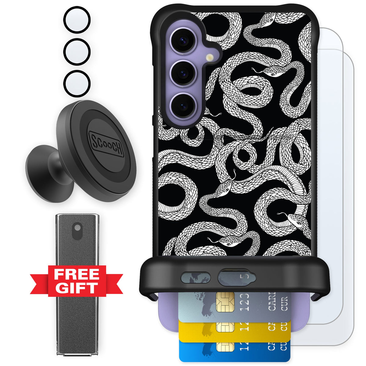 Scooch Wingmate Snakes for Galaxy S24+ — Defender Bundle