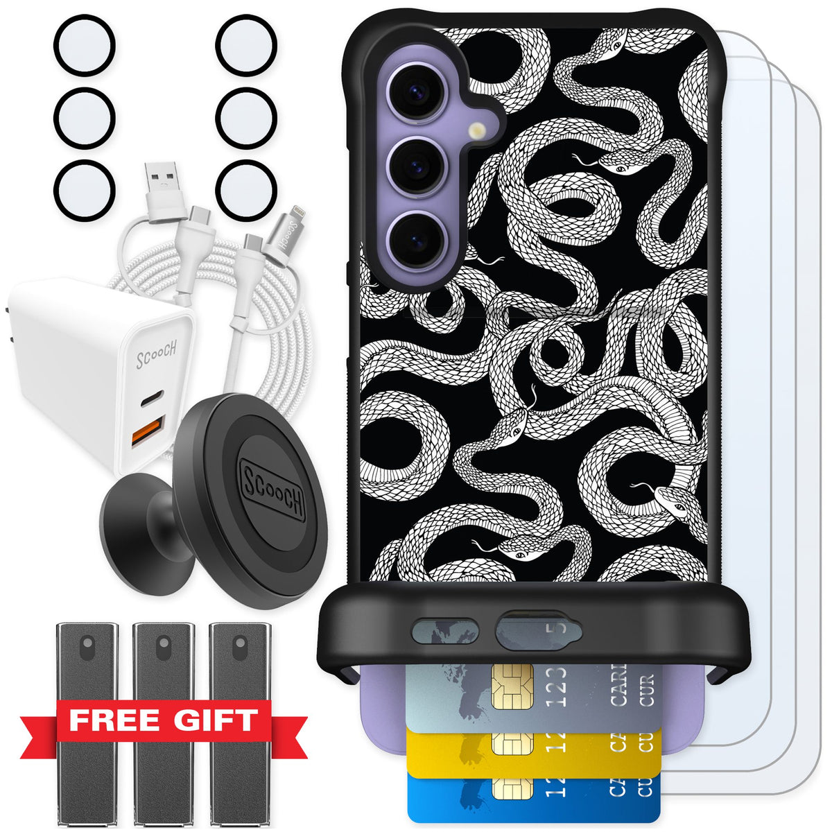 Scooch Wingmate Snakes for Galaxy S24+ — Ultimate Bundle
