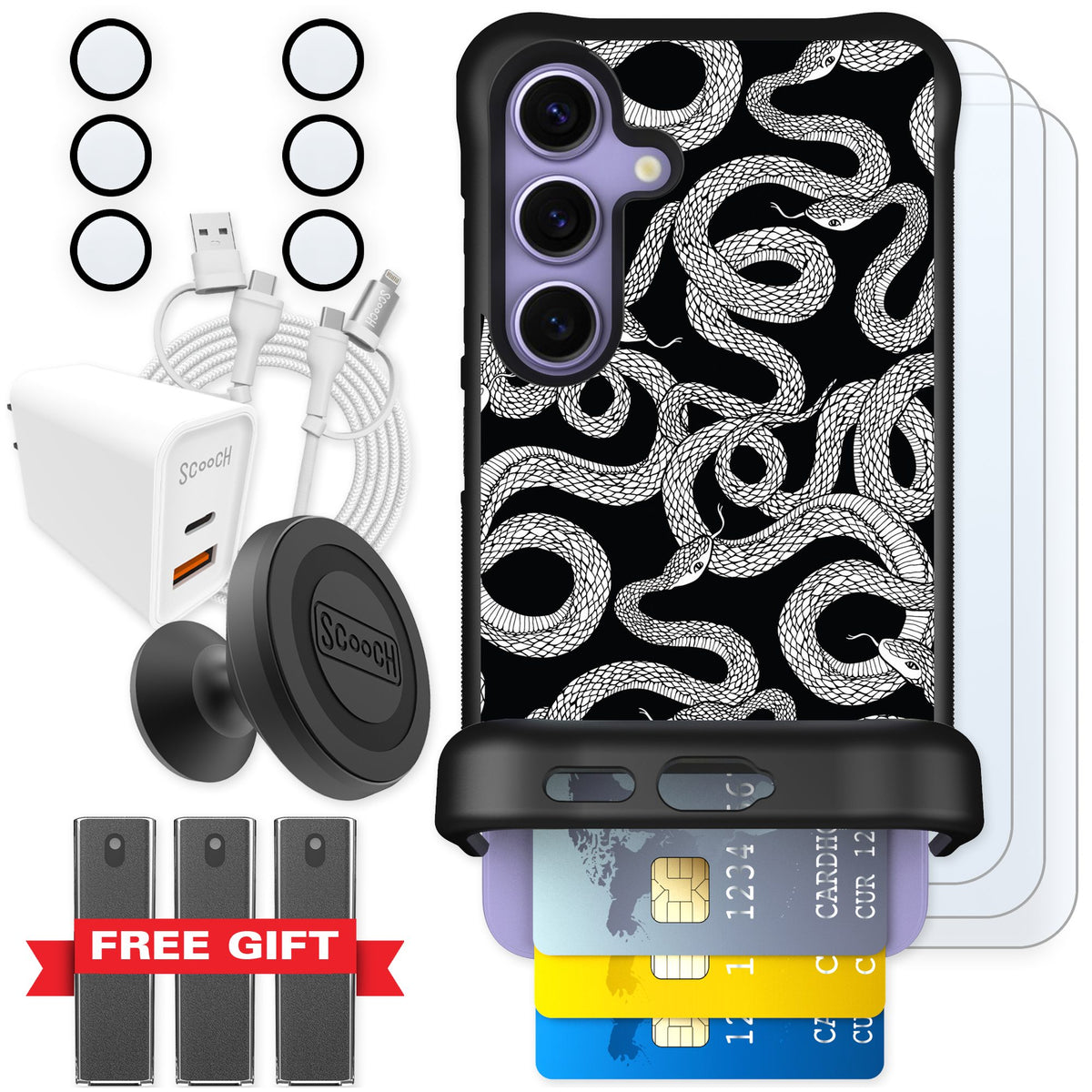Scooch Wingmate Snakes for Galaxy S24 — Ultimate Bundle