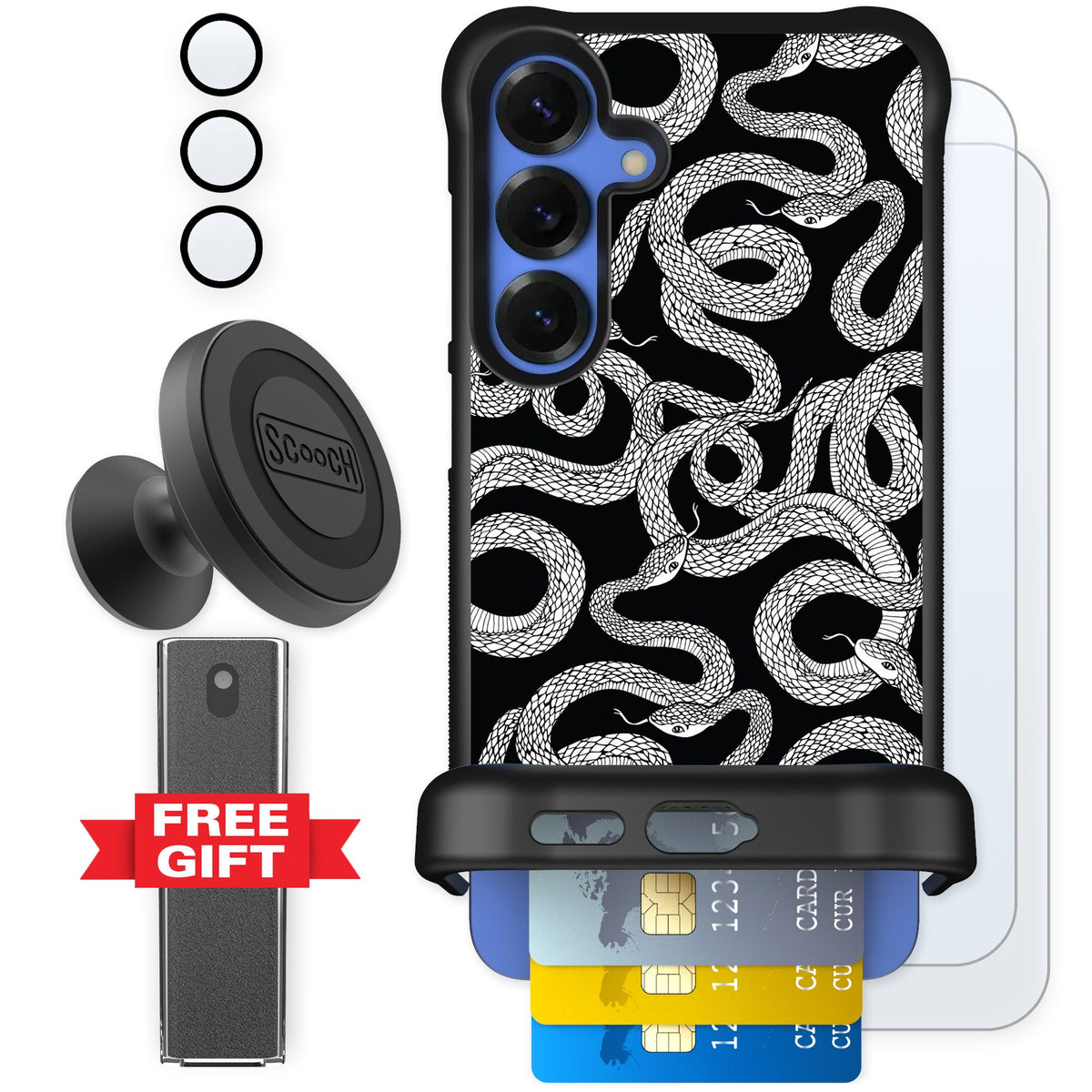 Scooch Wingmate Snakes for Galaxy S25+ — Defender Bundle