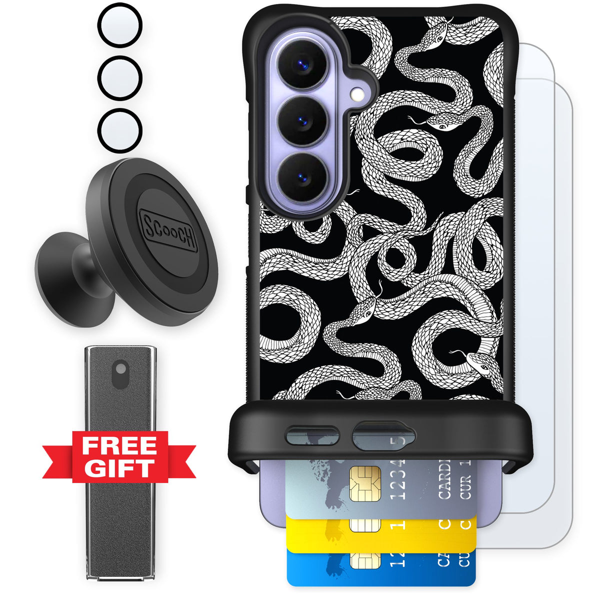 Scooch Wingmate Snakes for Galaxy S26 — Defender Bundle