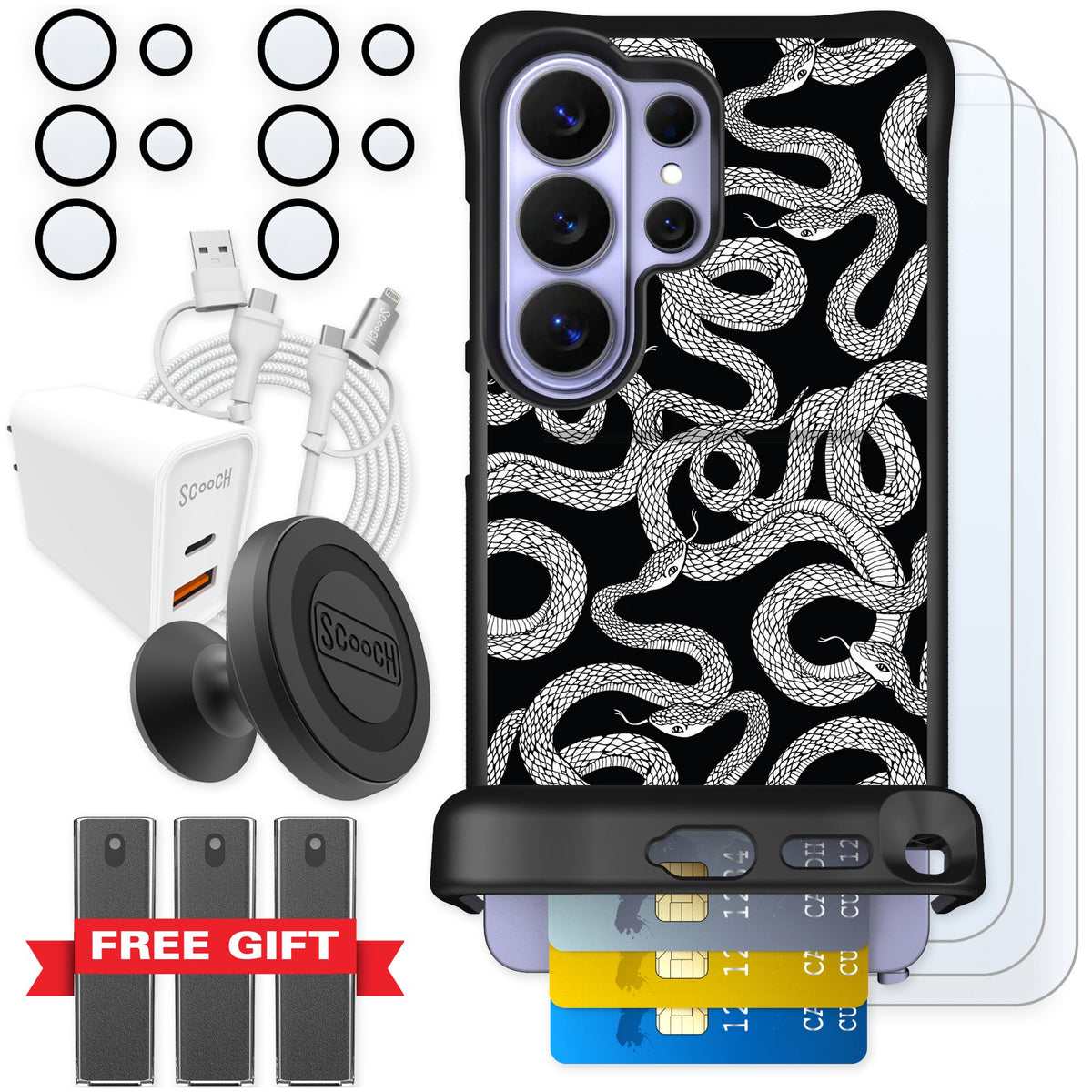 Scooch Wingmate Snakes for Galaxy S26 Ultra — Ultimate Bundle