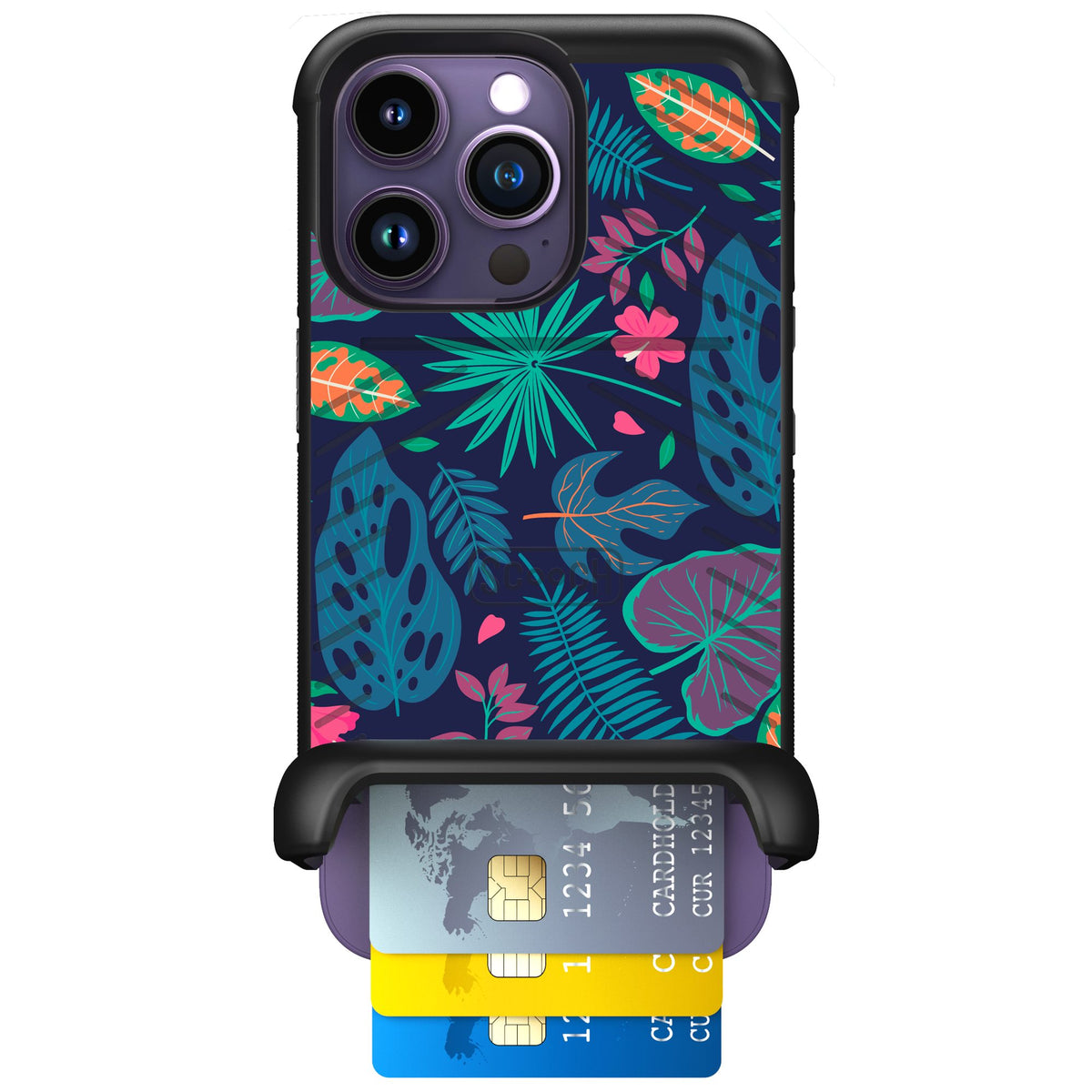 Scooch Wingmate Tropical Leaves for iPhone 14 Pro — Case
