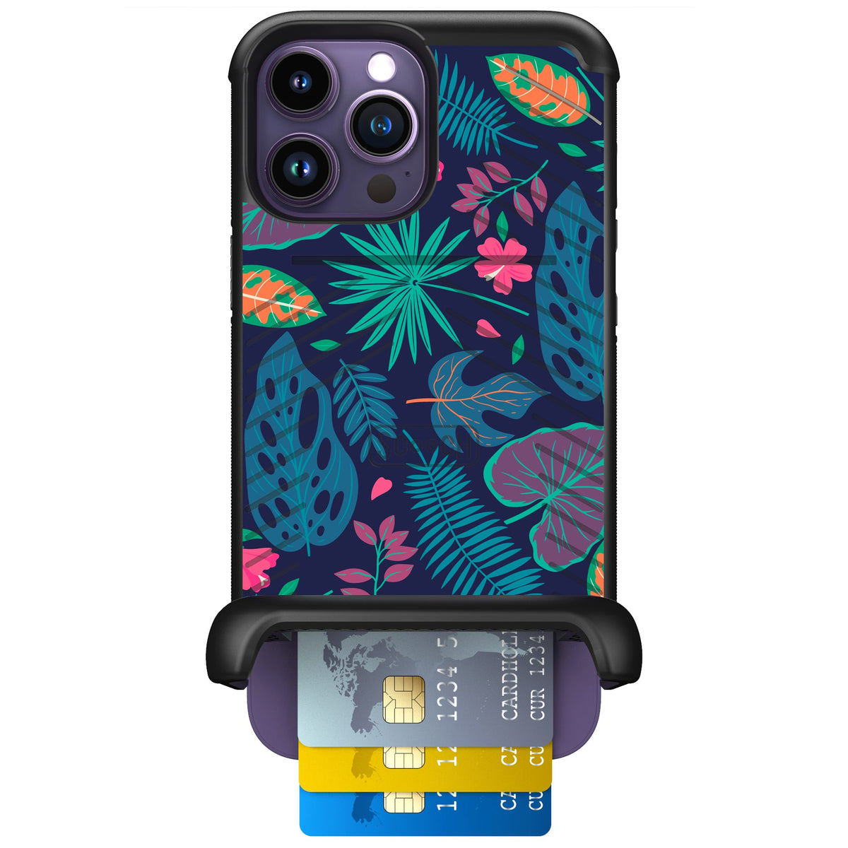 Scooch Wingmate Tropical Leaves for iPhone 14 Pro Max — Case
