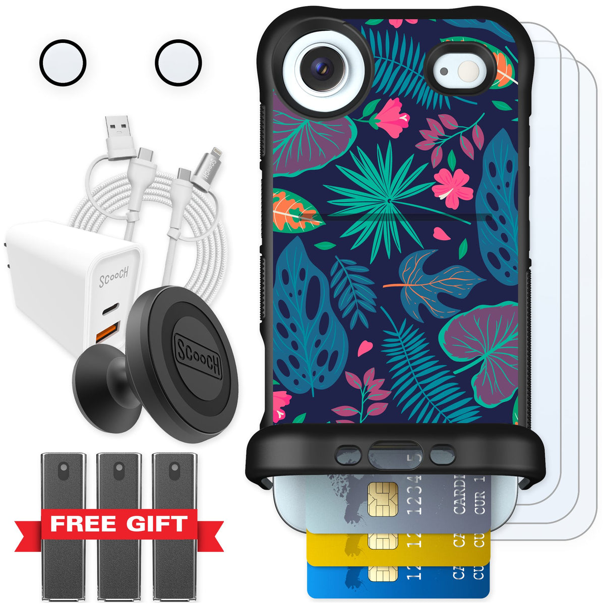 Scooch Wingmate Tropical Leaves for iPhone Air — Ultimate Bundle