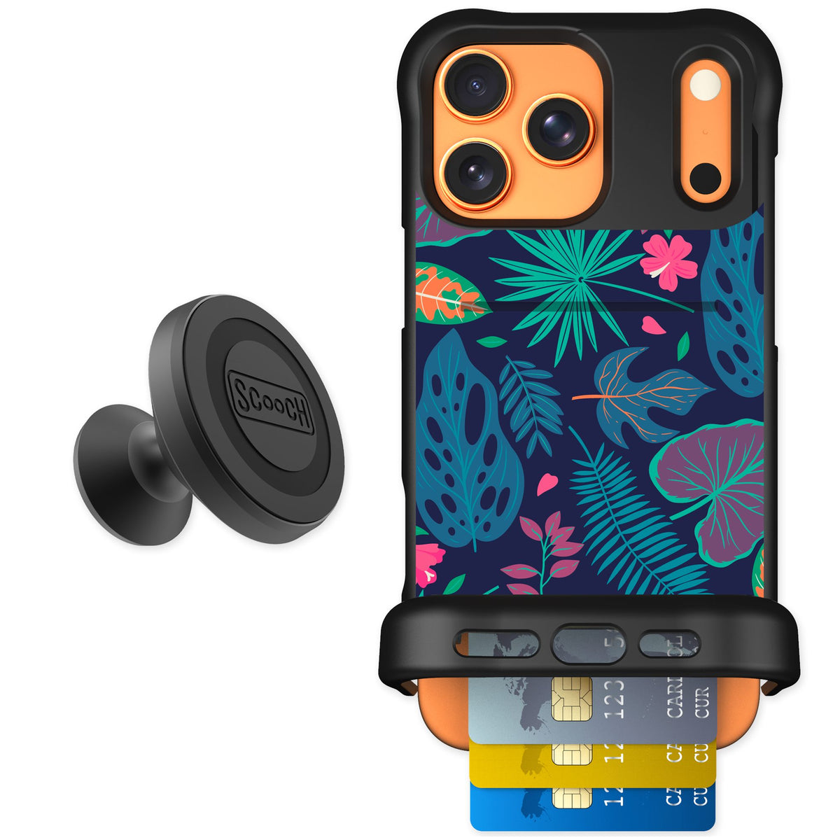 Scooch Wingmate Tropical Leaves for iPhone 17 Pro Max — Starter Bundle