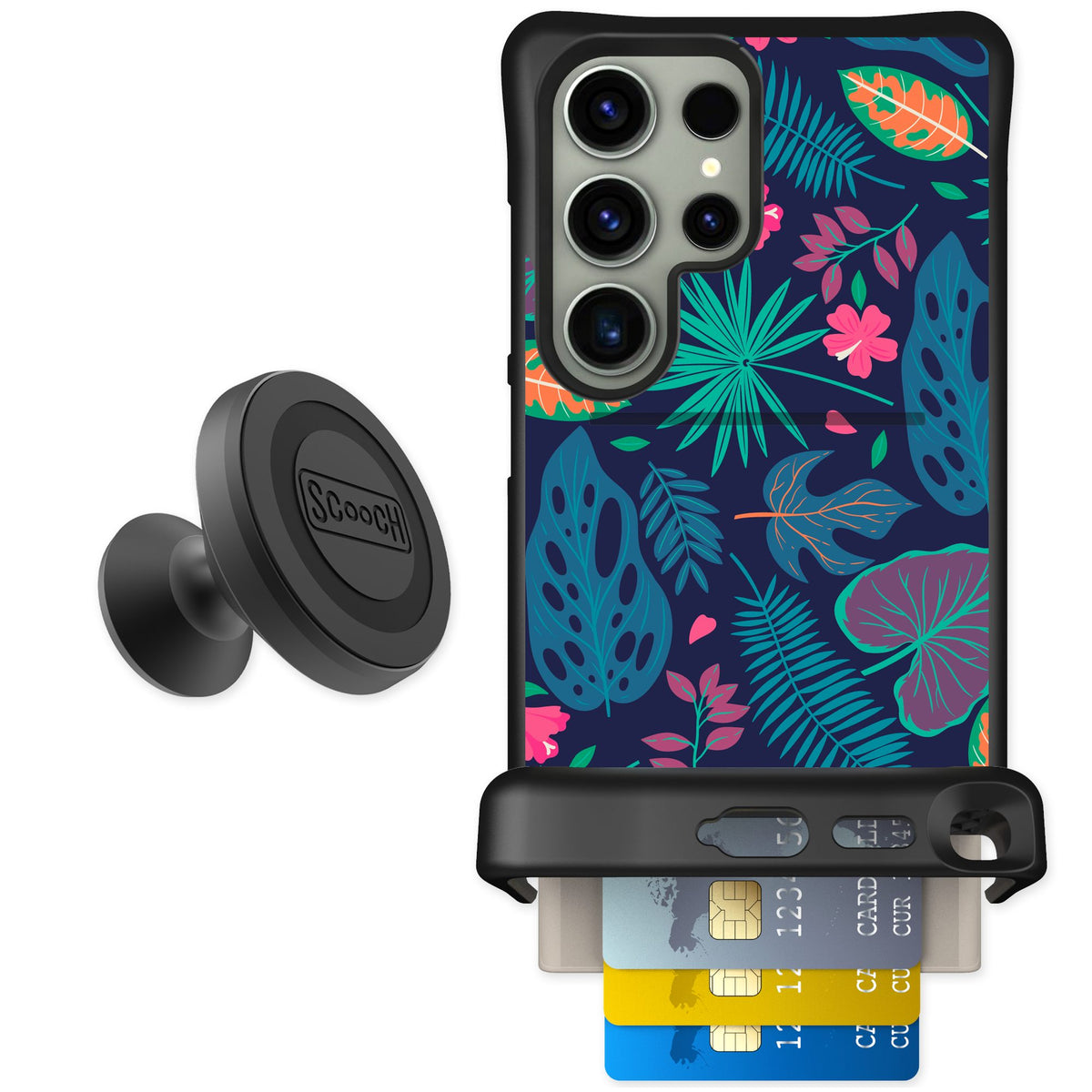 Scooch Wingmate Tropical Leaves for Galaxy S24 Ultra — Starter Bundle