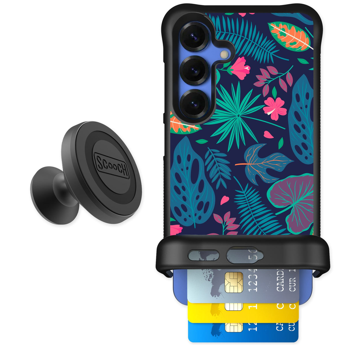 Scooch Wingmate Tropical Leaves for Galaxy S25 — Starter Bundle