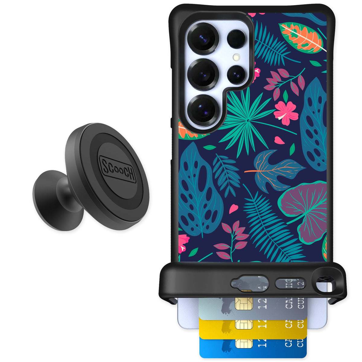 Scooch Wingmate Tropical Leaves for Galaxy S25 Ultra — Starter Bundle