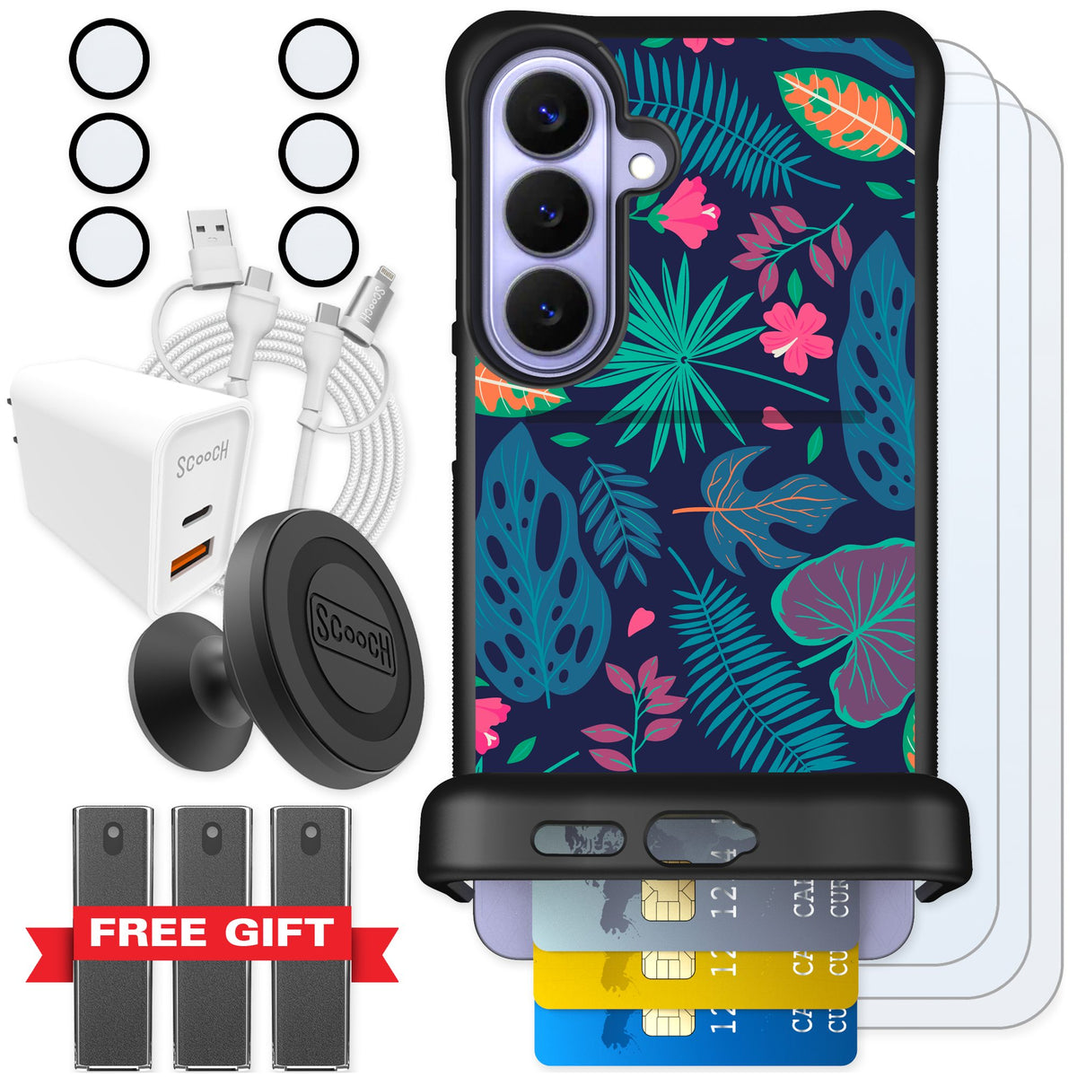 Scooch Wingmate Tropical Leaves for Galaxy S26+ — Ultimate Bundle