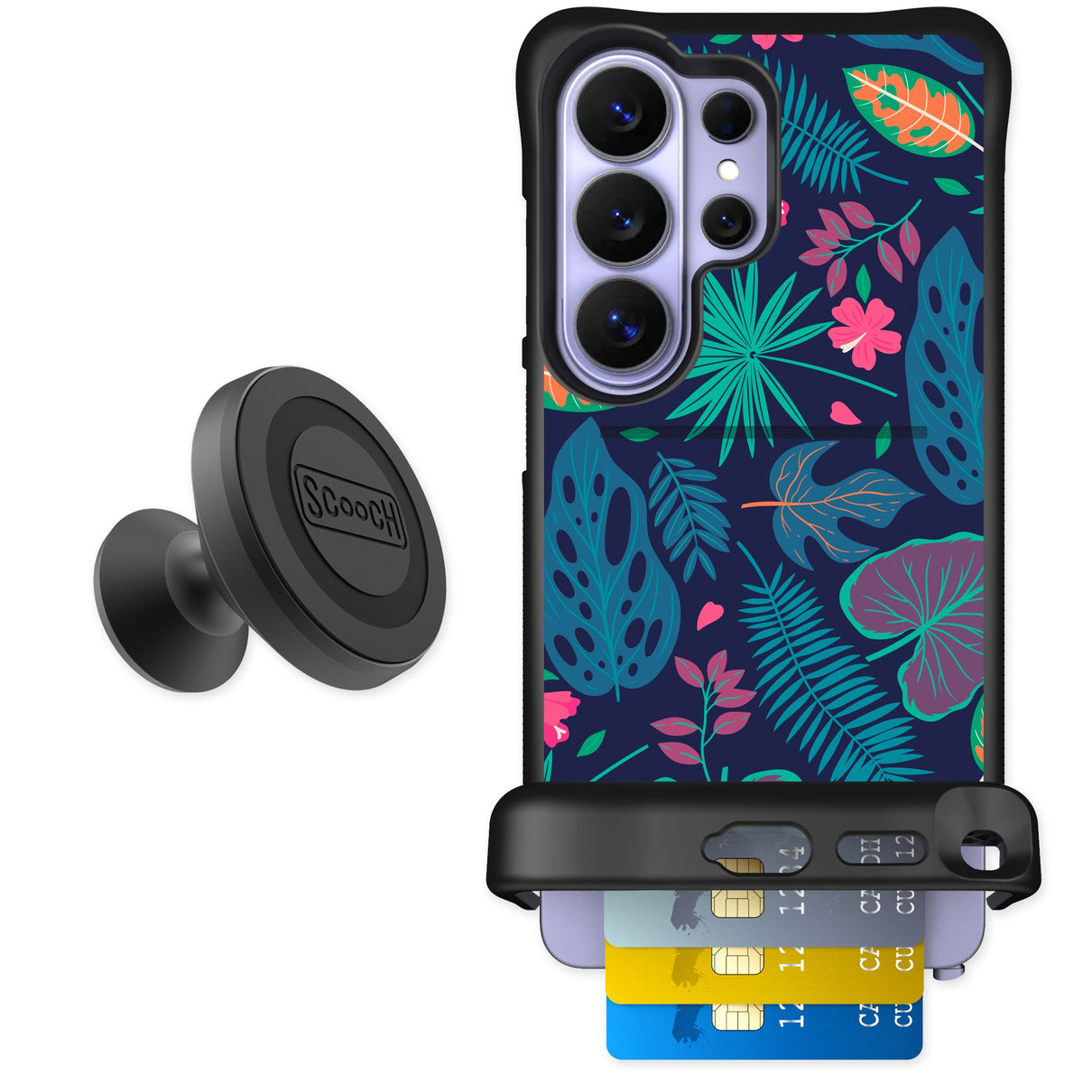 Scooch Wingmate Tropical Leaves for Galaxy S26 Ultra — Starter Bundle