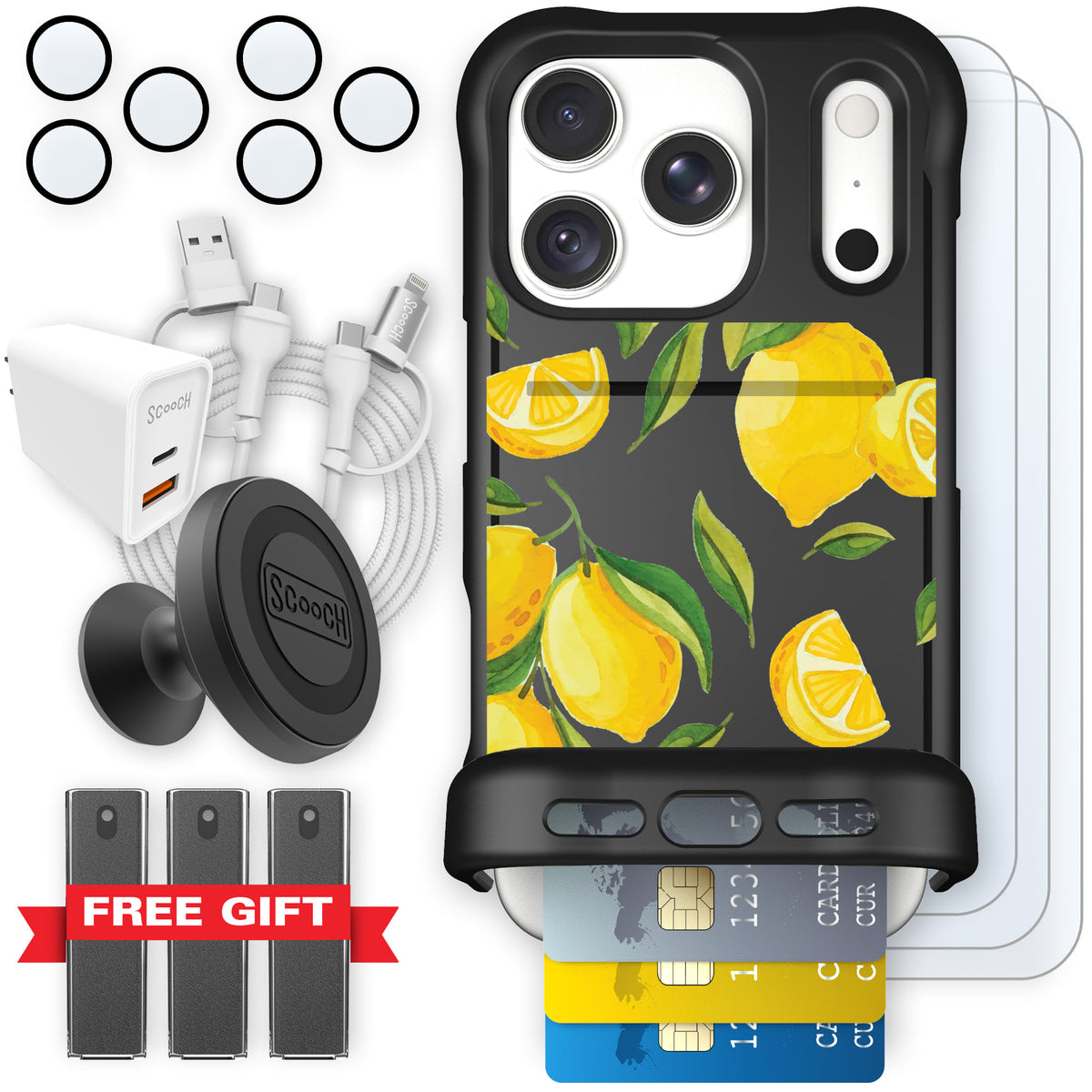 Wingmate Amalfi Lemons for iPhone 18 Pro — Ultimate Bundle