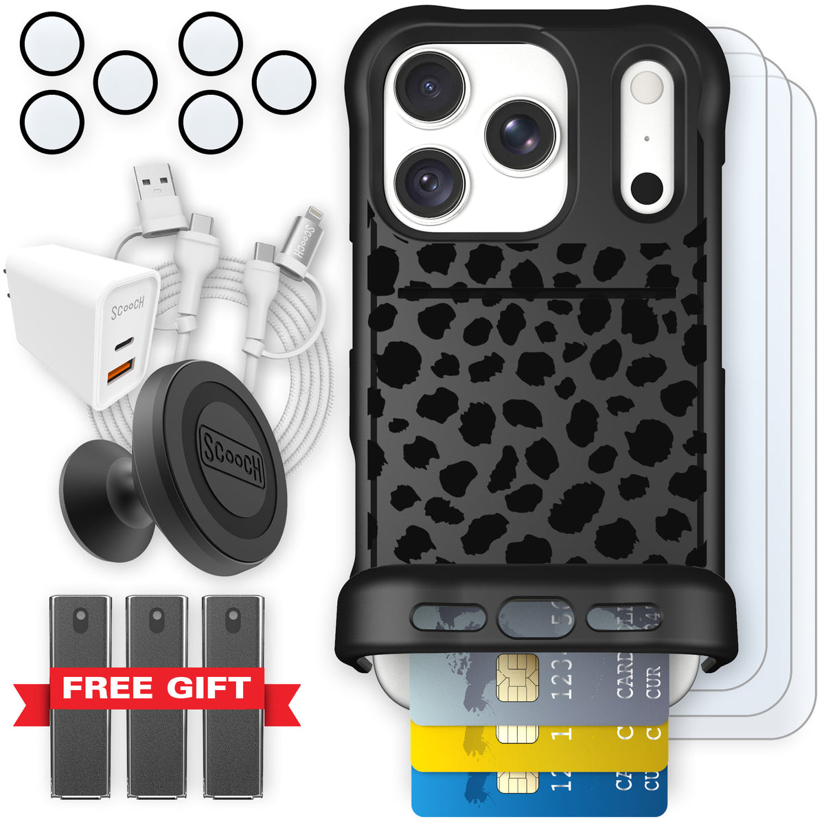 Wingmate Black Leopard for iPhone 18 Pro — Ultimate Bundle