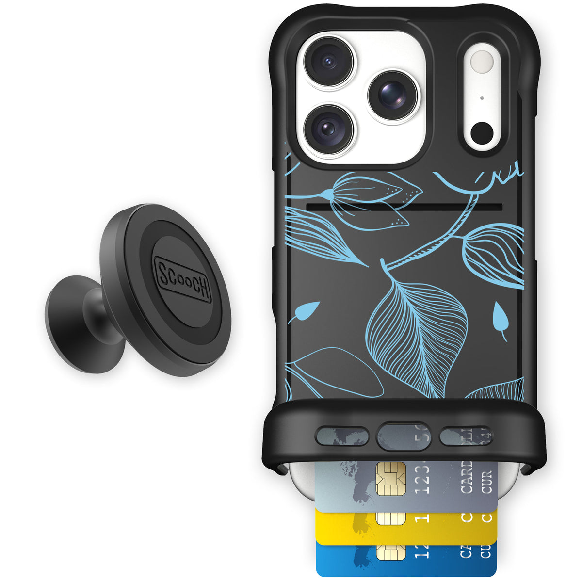 Wingmate Blue Hibiscus for iPhone 18 Pro — Starter Bundle