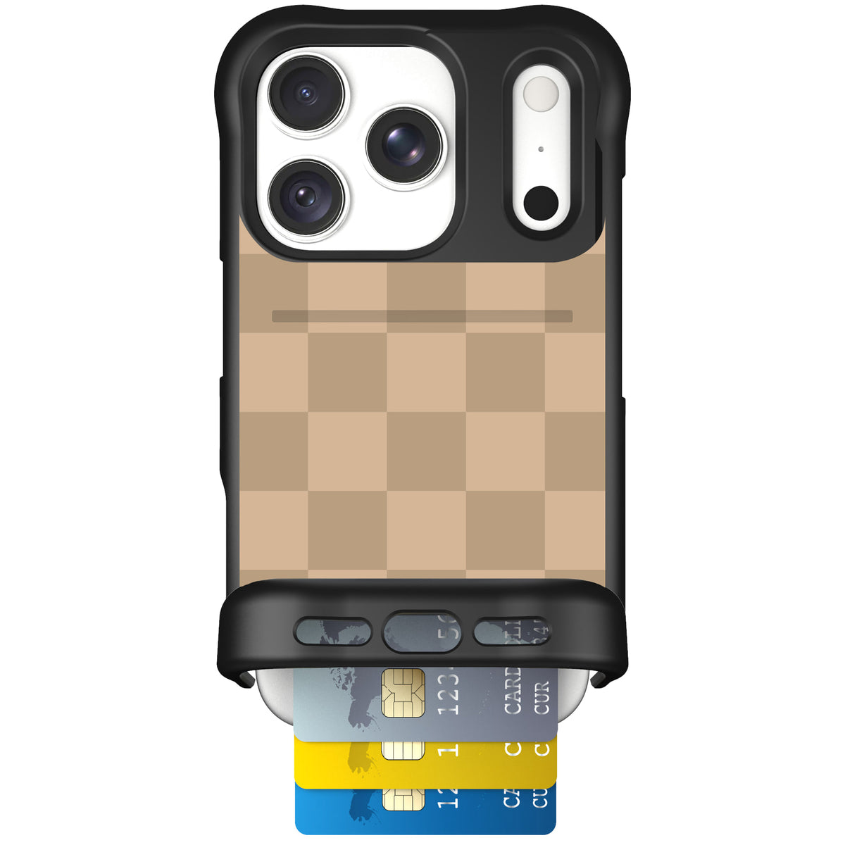 Wingmate Checkered Beige for iPhone 18 Pro — case