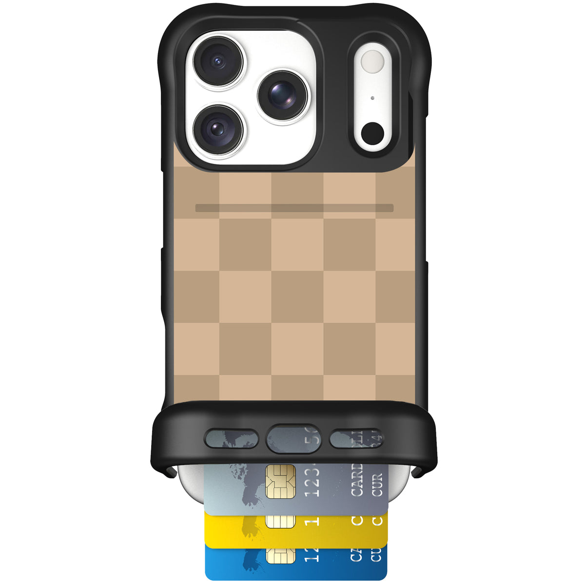 Wingmate Checkered Beige for iPhone 18 Pro — case