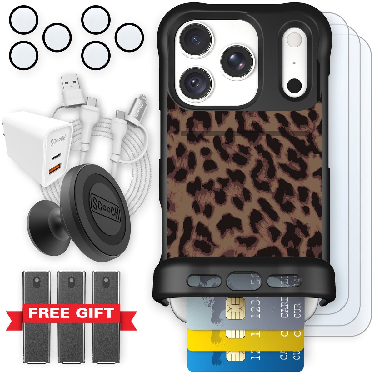 Wingmate Luxe Leopard for iPhone 18 Pro — Ultimate Bundle