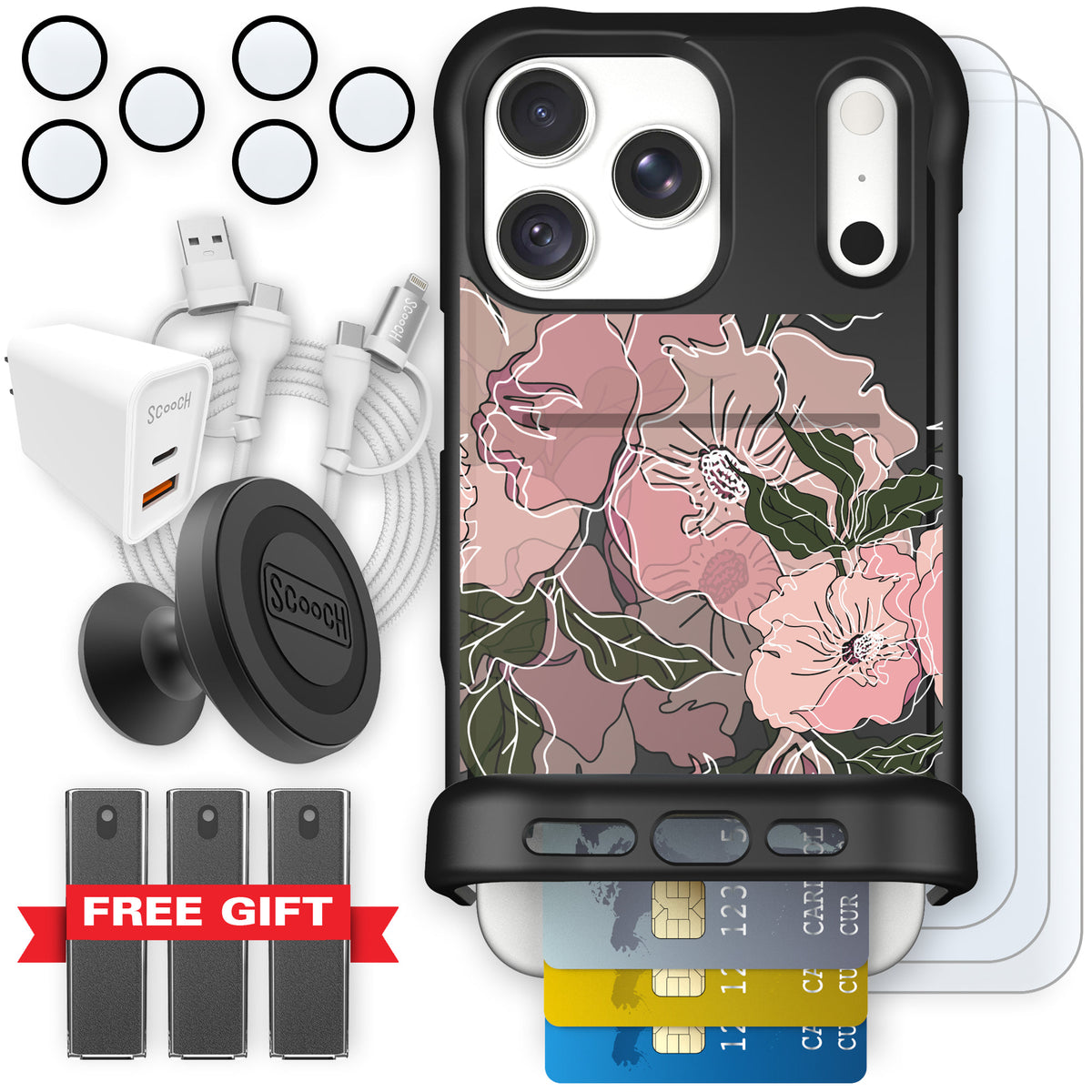 Wingmate Blush Botanical for iPhone 18 Pro Max — Ultimate Bundle