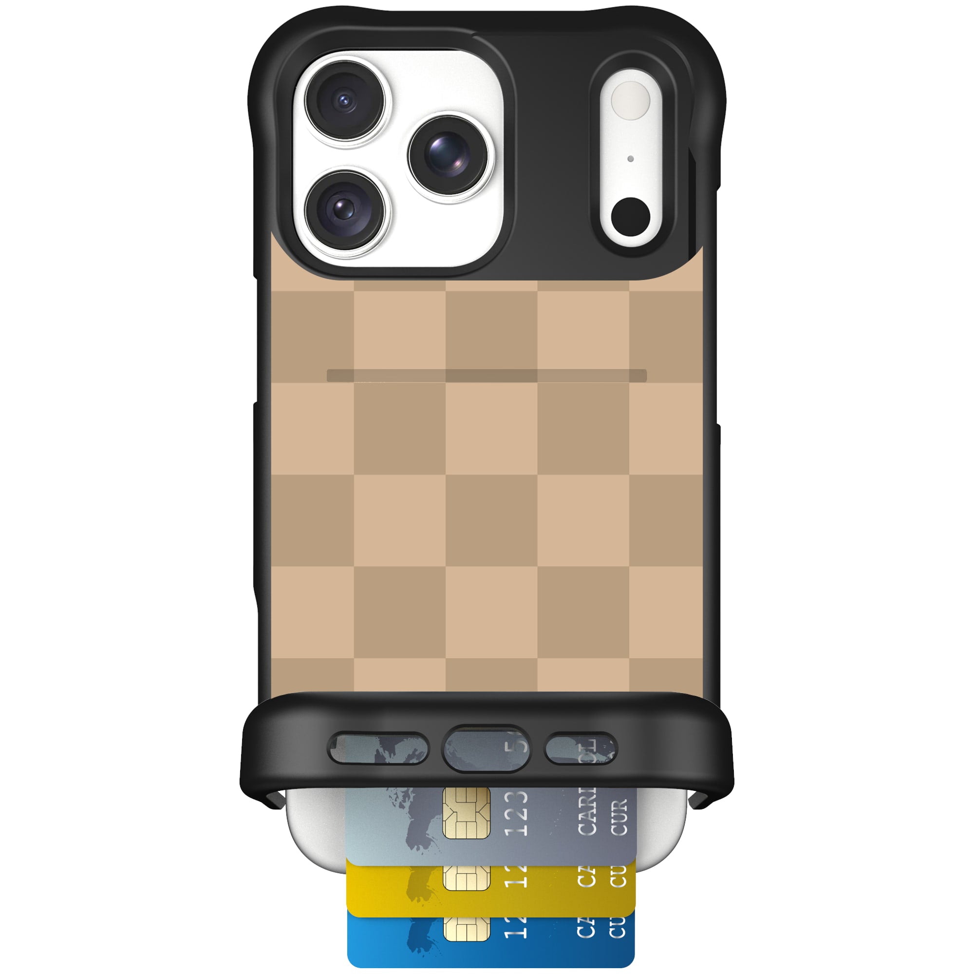 Wingmate Checkered Beige for iPhone 18 Pro Max — case
