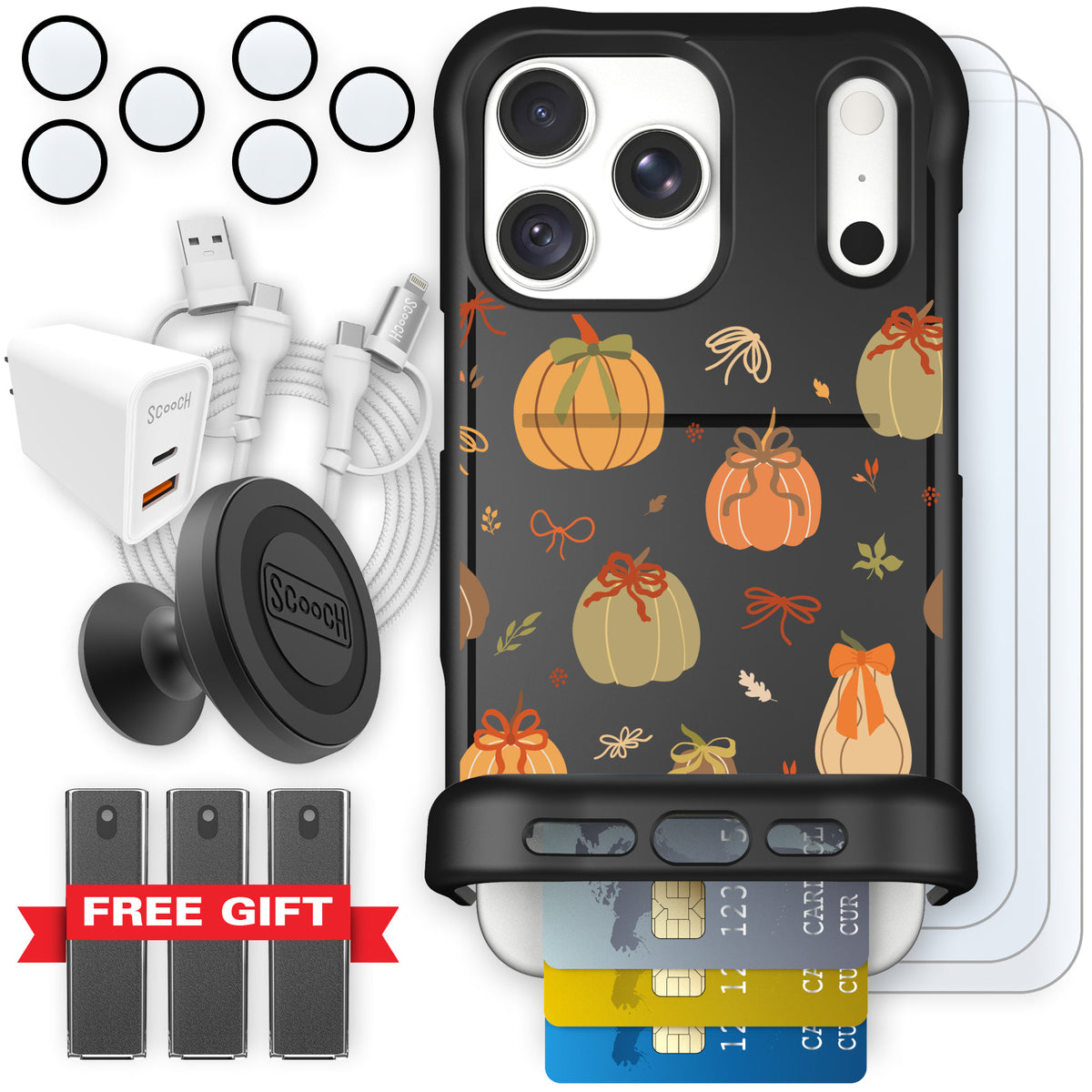 Wingmate Pretty Pumpkins for iPhone 18 Pro Max — Ultimate Bundle