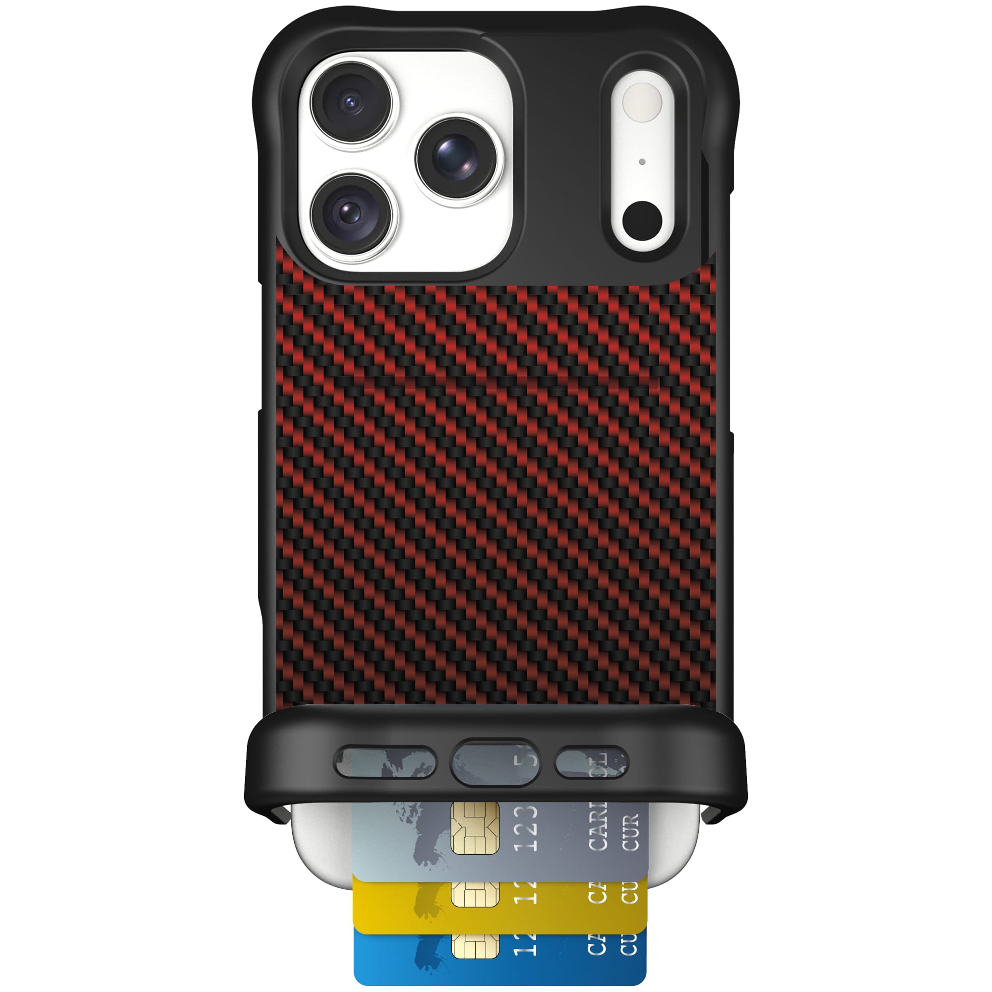 Wingmate Red Carbon Fiber for iPhone 18 Pro Max — case
