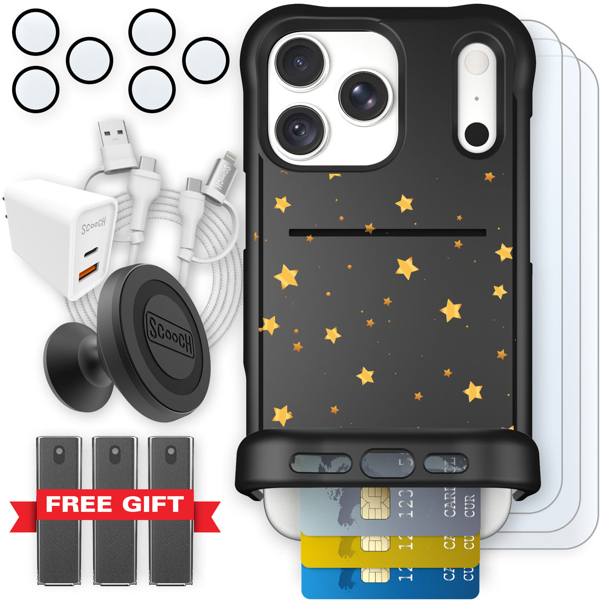 Wingmate Gold Stars for iPhone 18 Pro Max — Ultimate Bundle