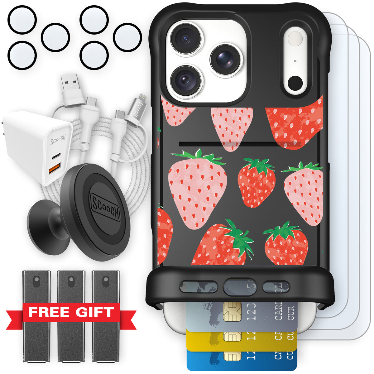 Wingmate Strawberry Fields for iPhone 18 Pro Max — Ultimate Bundle
