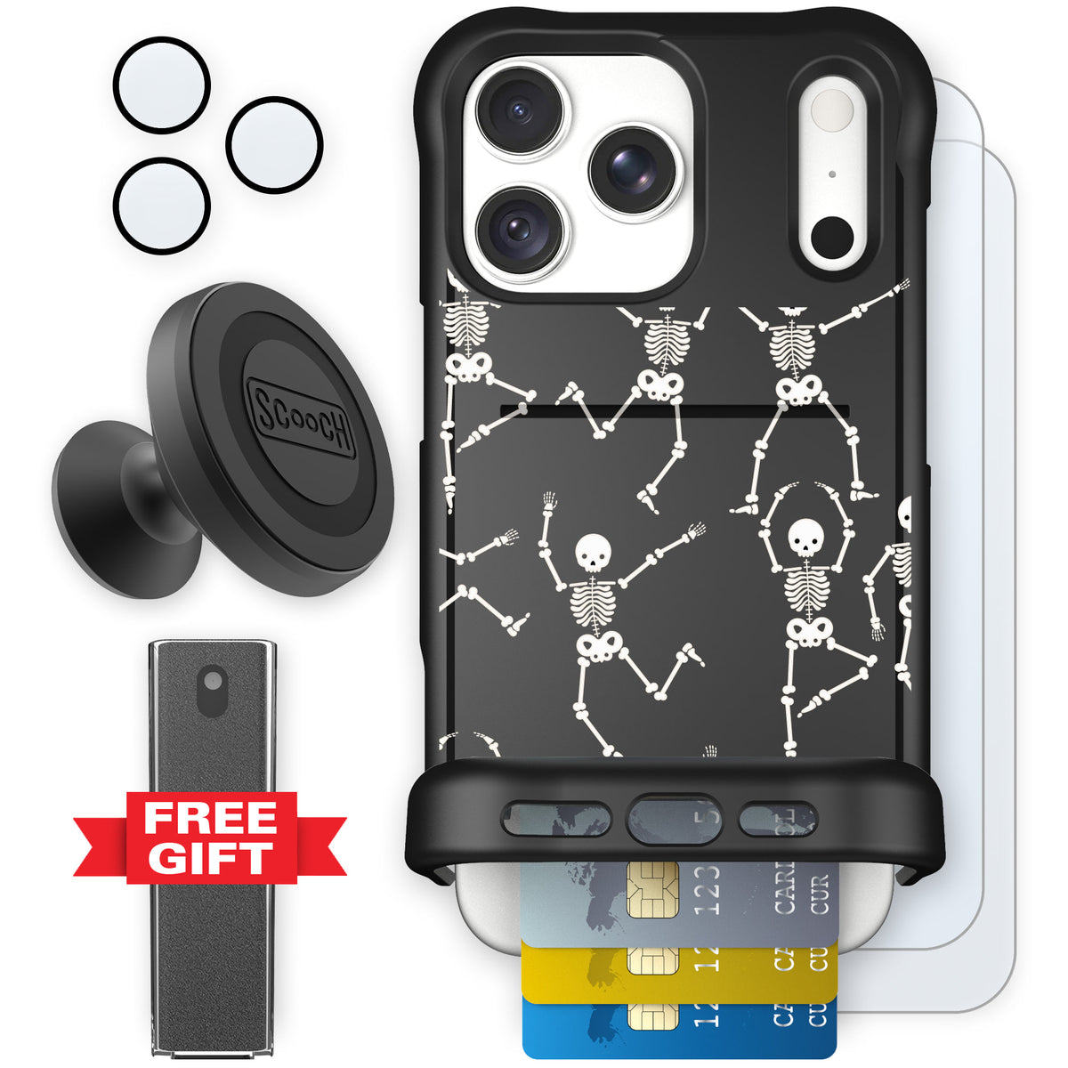 Wingmate Swinging Skeletons for iPhone 18 Pro Max — Defender Bundle