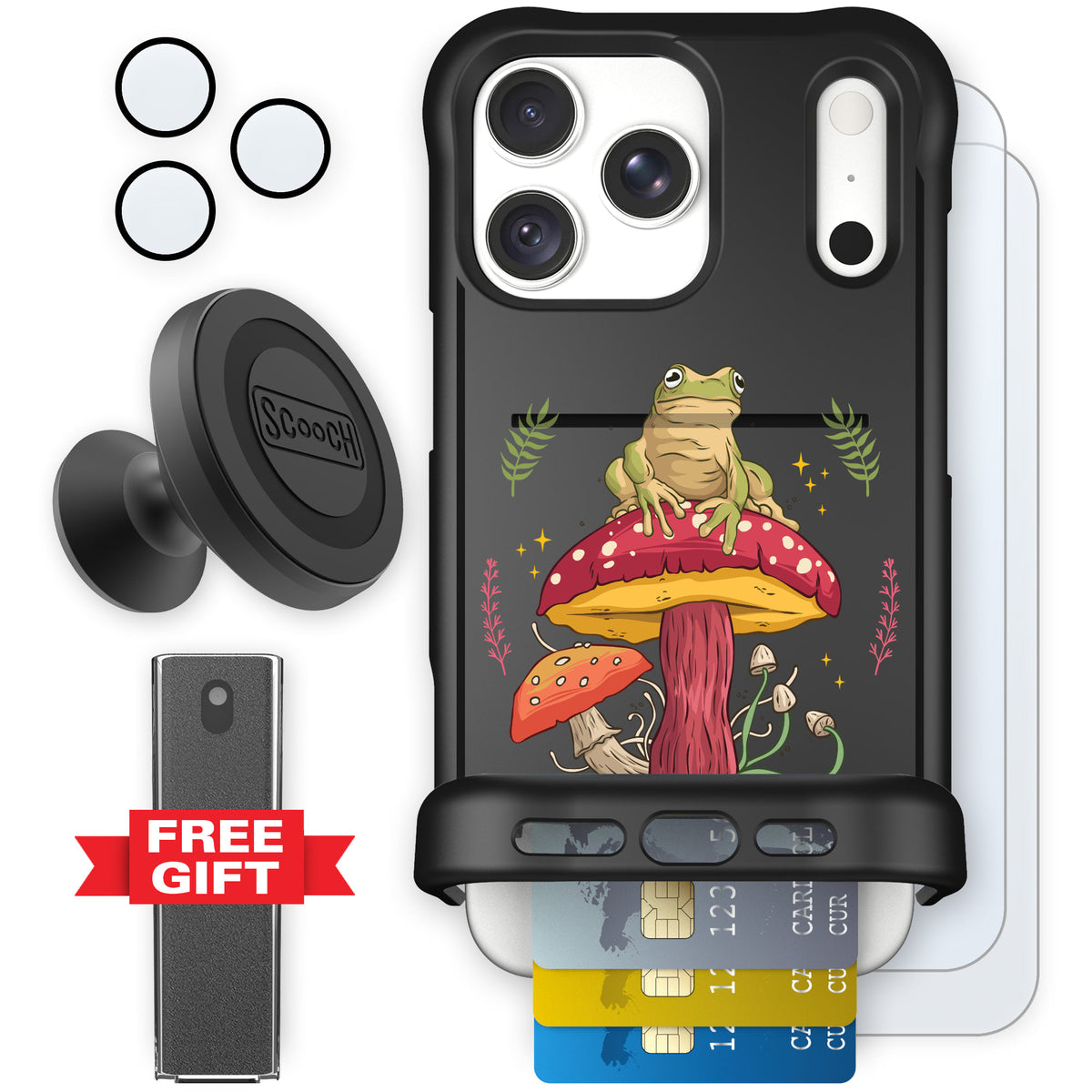 Wingmate Toadstool Frog for iPhone 18 Pro Max — Defender Bundle