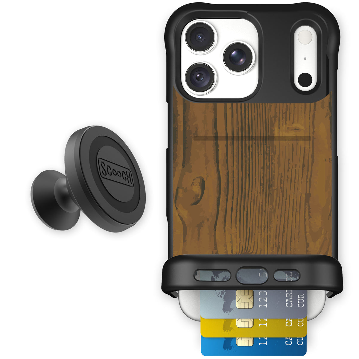 Wingmate Wood Grain for iPhone 18 Pro Max — Starter Bundle