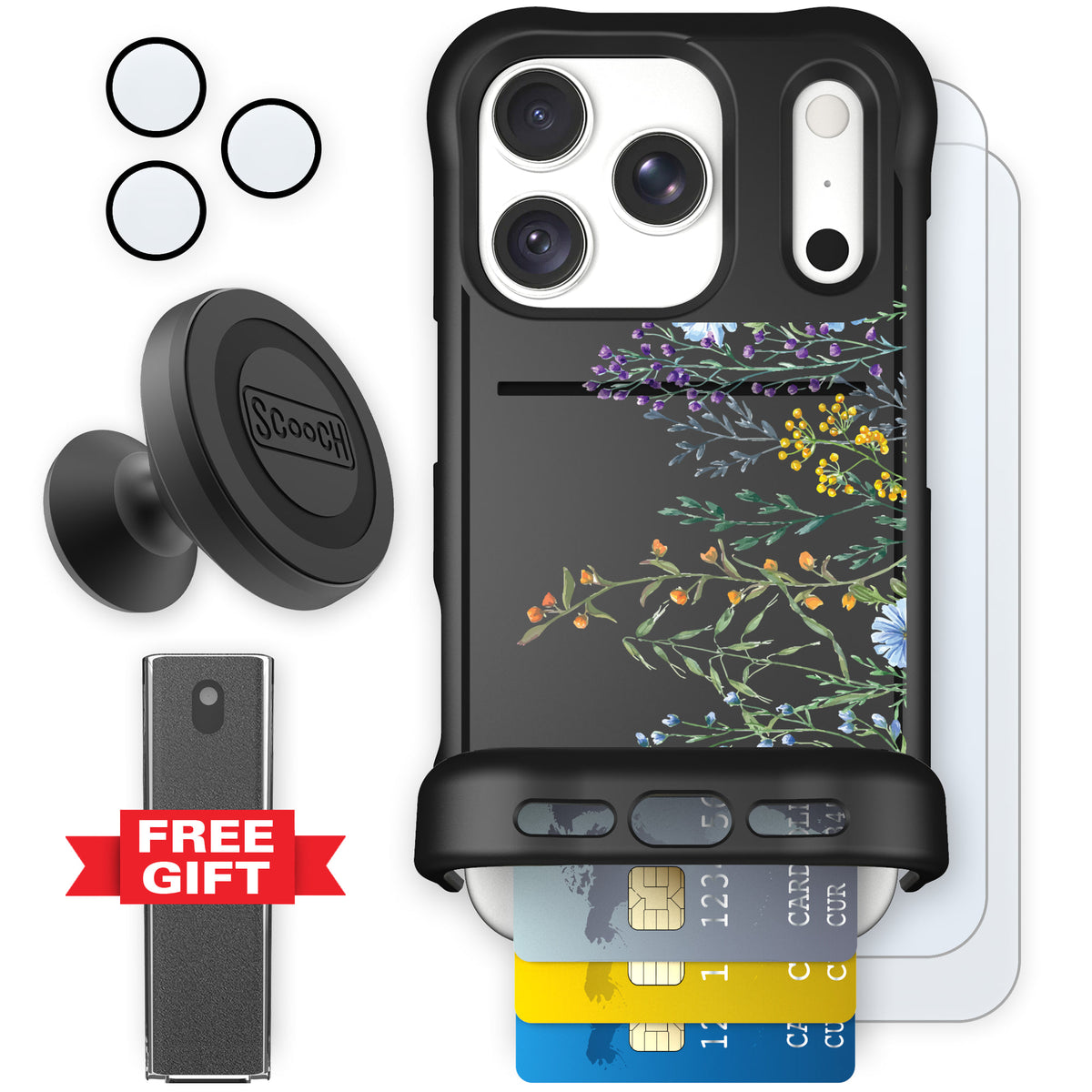 Wingmate Meadow Bloom for iPhone 18 Pro — Defender Bundle