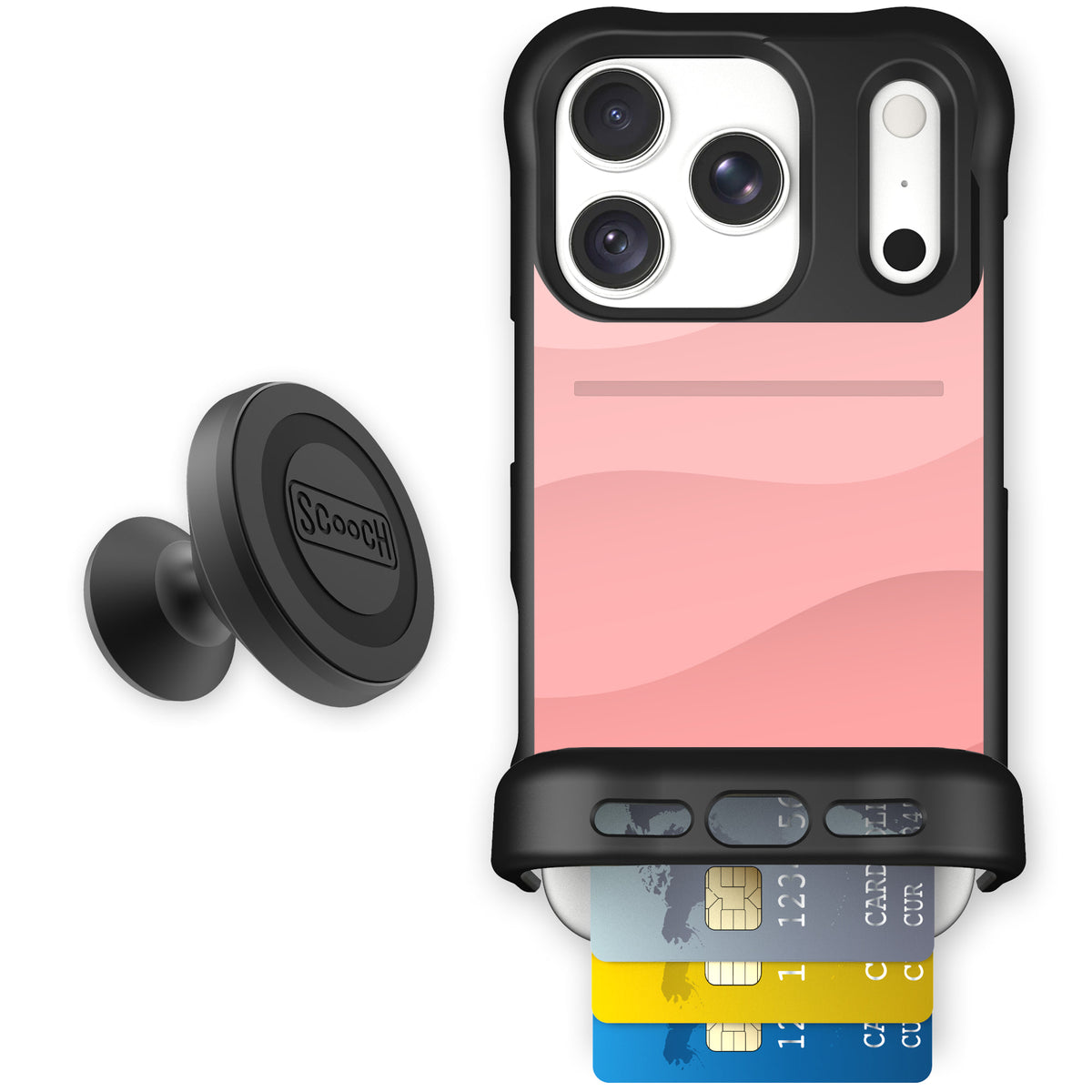 Wingmate Pink Waves for iPhone 18 Pro — Starter Bundle