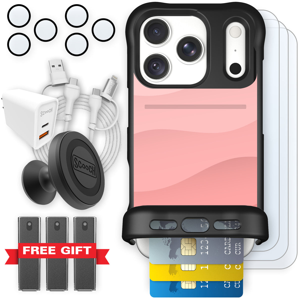 Wingmate Pink Waves for iPhone 18 Pro — Ultimate Bundle