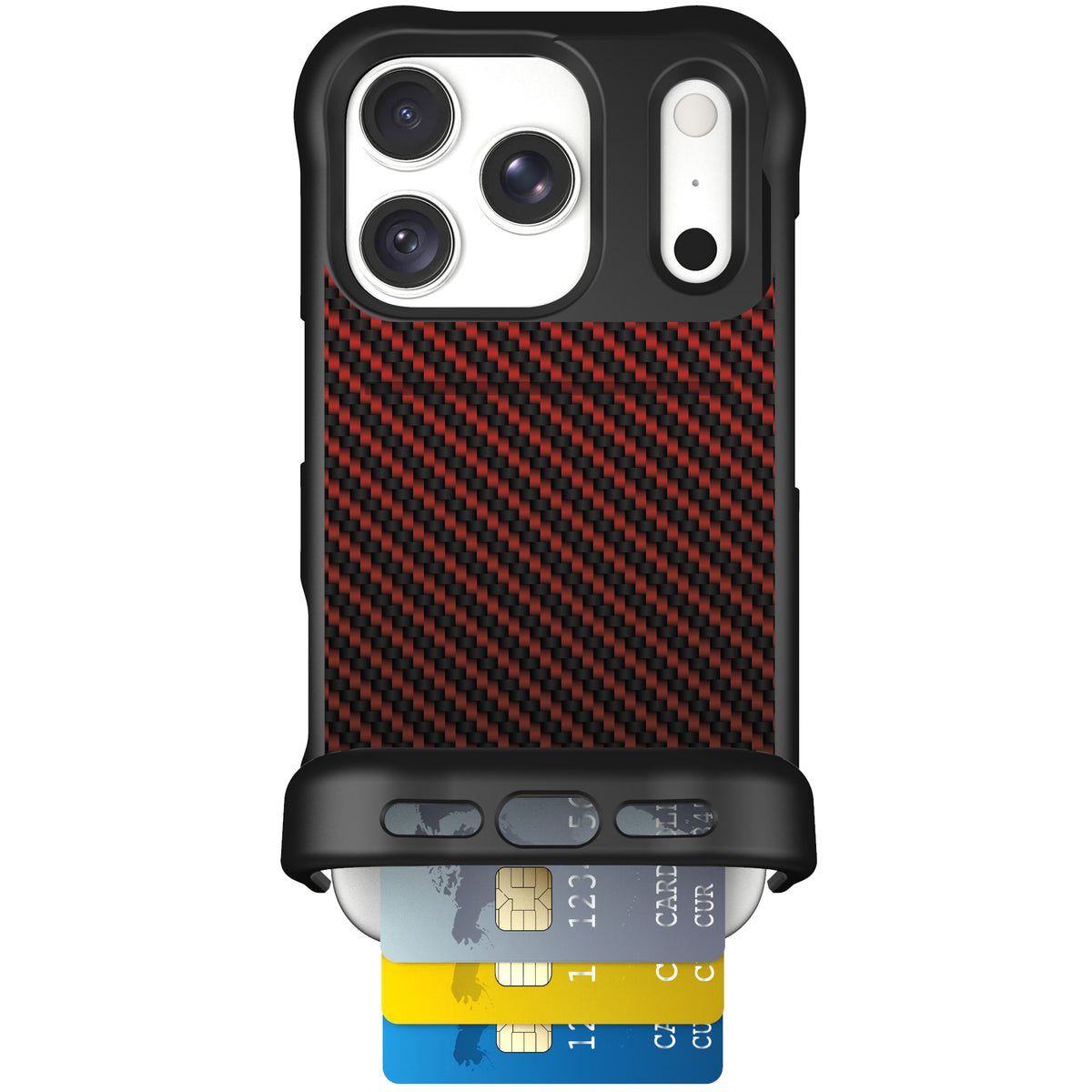 Wingmate Red Carbon Fiber for iPhone 18 Pro — case