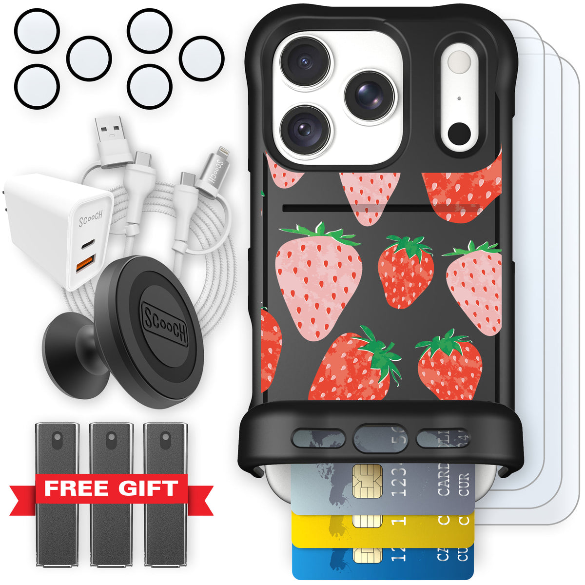 Wingmate Strawberry Fields for iPhone 18 Pro — Ultimate Bundle