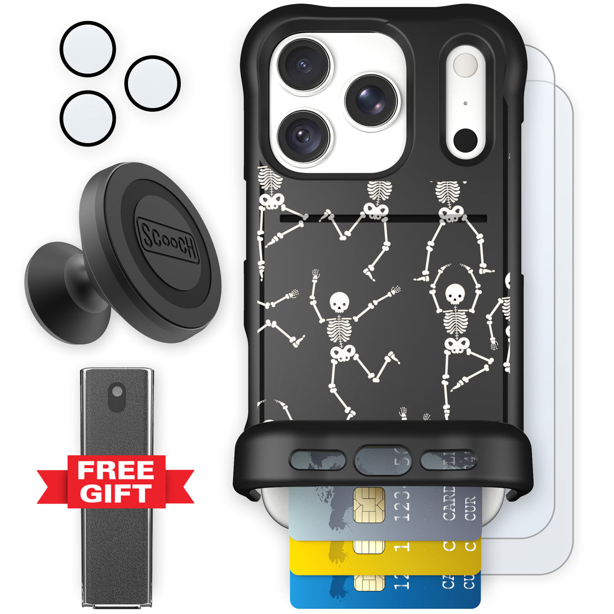 Wingmate Swinging Skeletons for iPhone 18 Pro — Defender Bundle