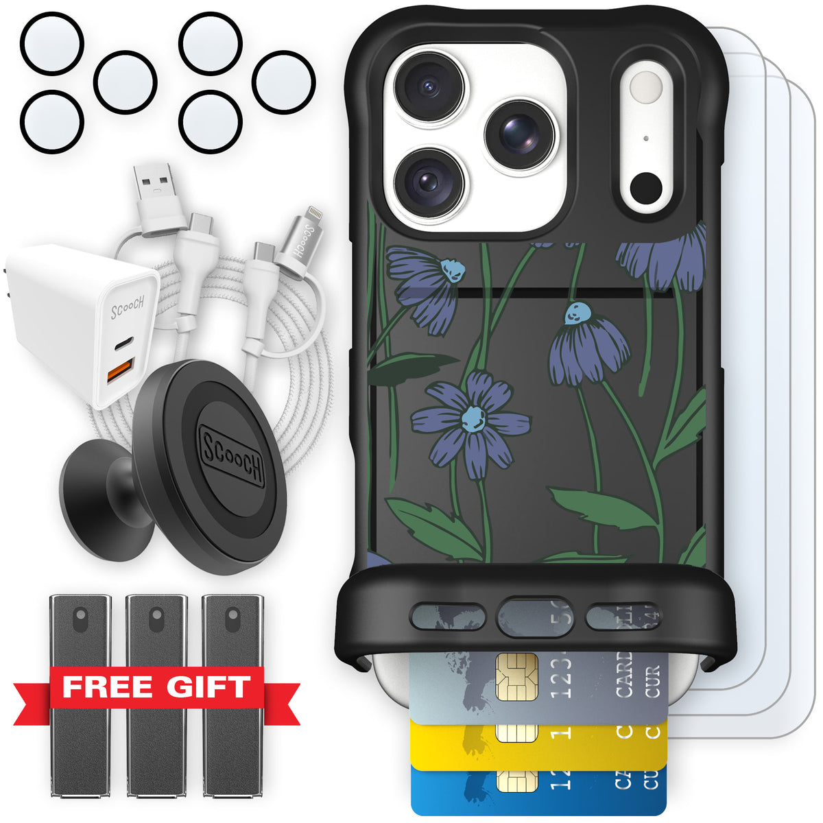 Wingmate Violet Daisy for iPhone 18 Pro — Ultimate Bundle