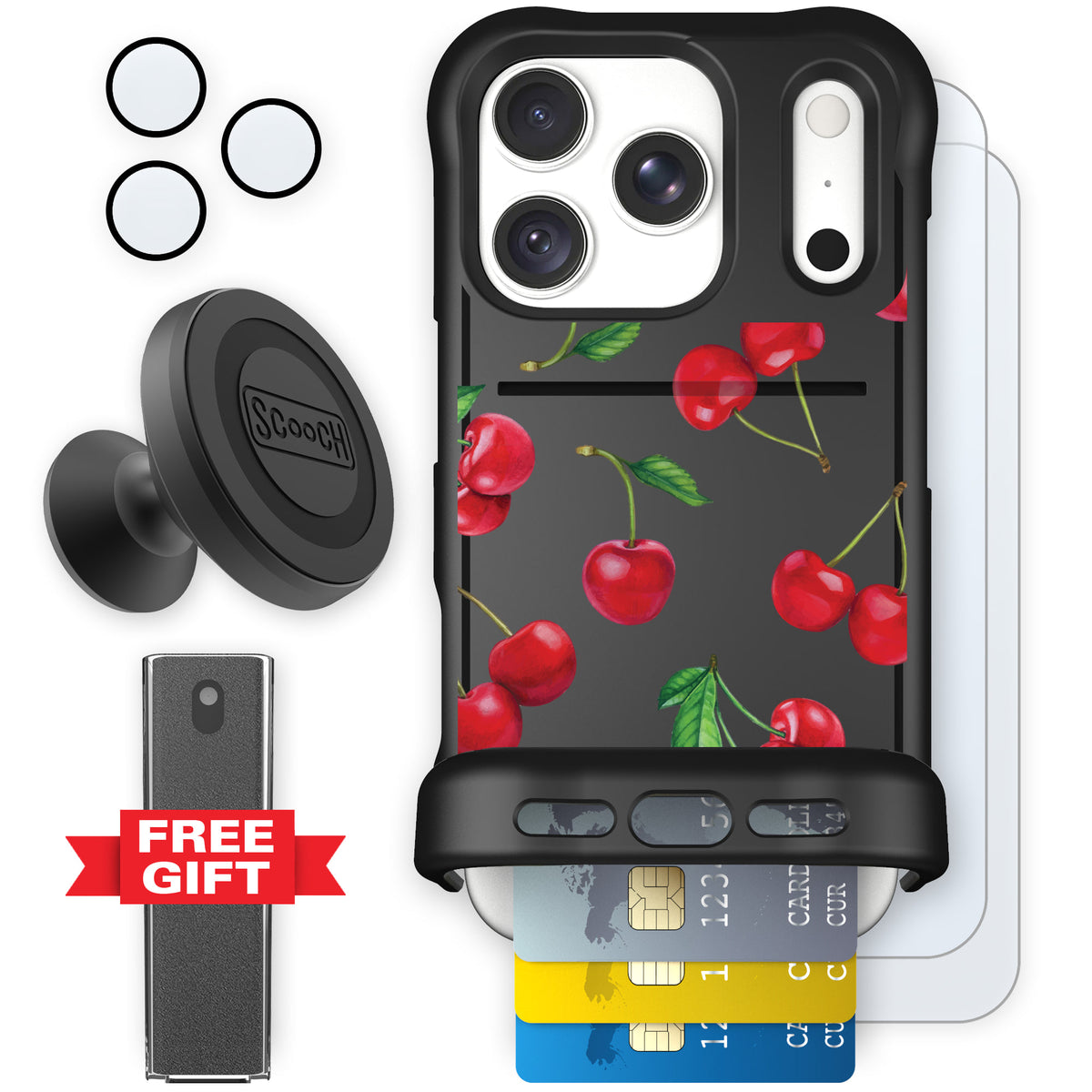 Wingmate Very Cherry for iPhone 18 Pro — Defender Bundle