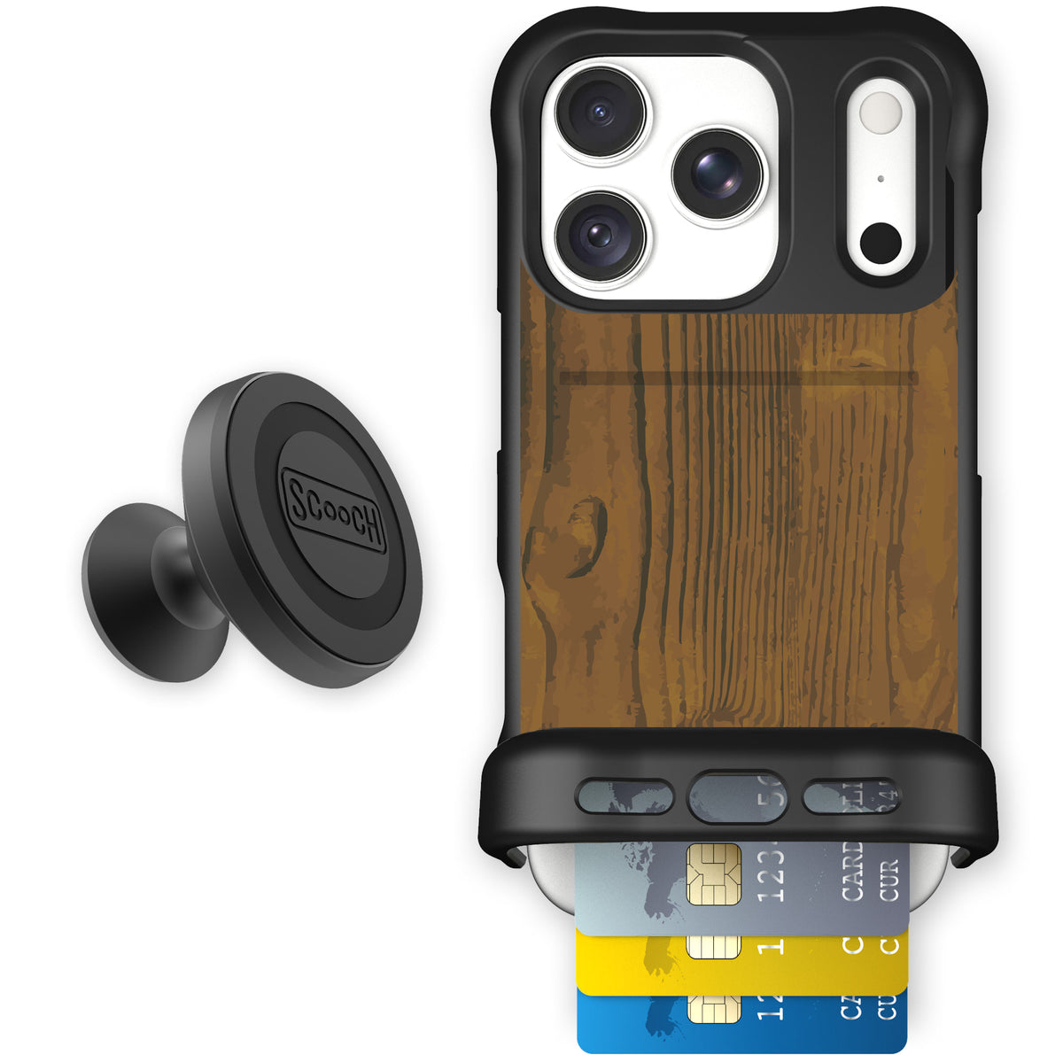 Wingmate Wood Grain for iPhone 18 Pro — Starter Bundle