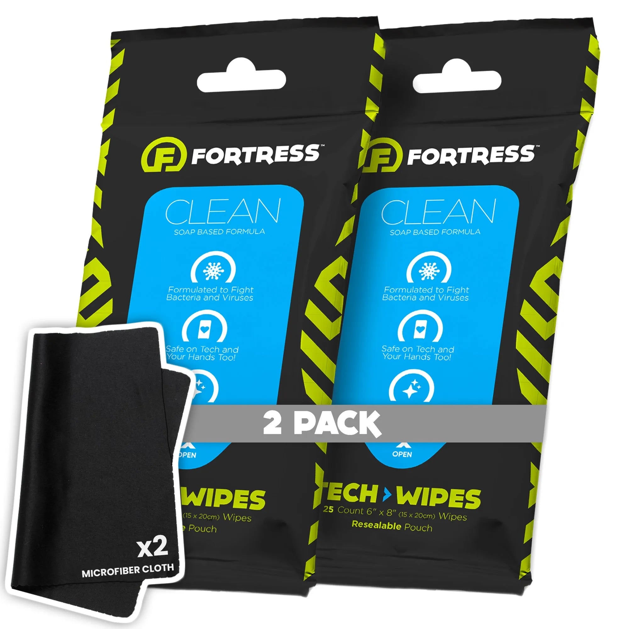 Fortress Tech Wipes (25 ct.) To-Go Disinfecting Wipes for Smartphones 2-PackYes Scooch Clean
