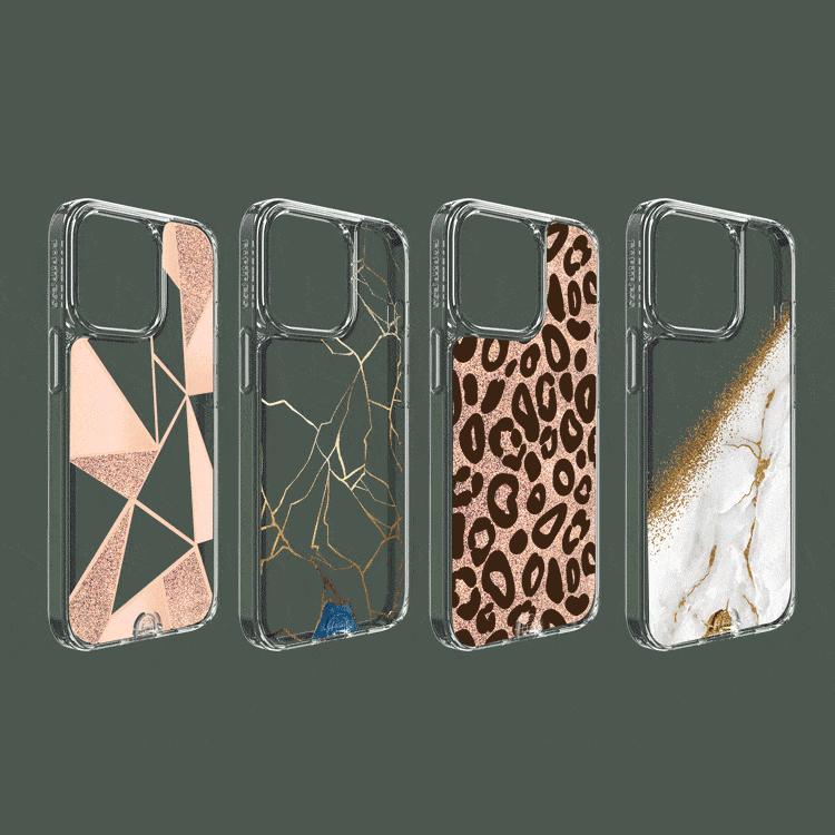 Fortress Infinite Glass Swipe Style Inserts (24K Collection) for iPhone 13 Pro Infinite Glass Case